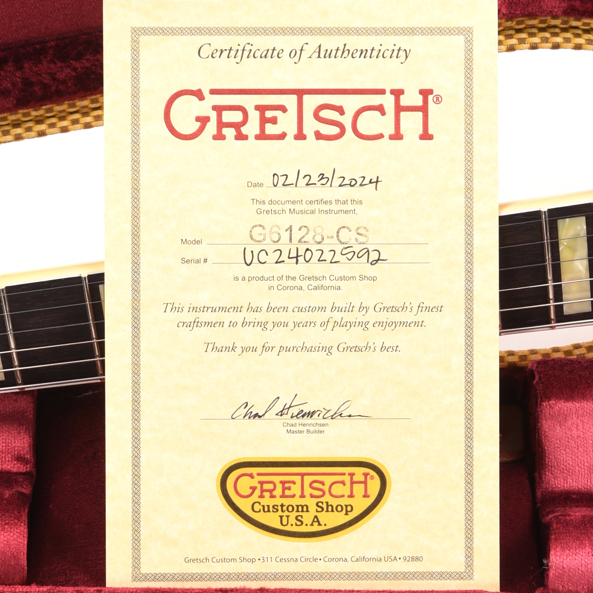 Gretsch Custom Shop G6128-55 1955 Duo Jet Relic Antigua Master Built by Chad Henrichsen Electric Guitars / Solid Body
