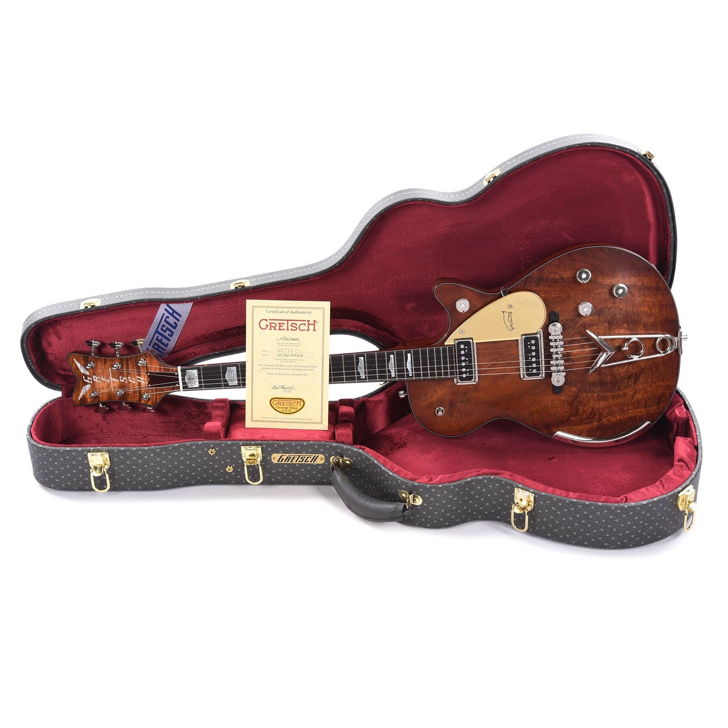 Gretsch Custom Shop G6134-55 1955 Penguin Figured Koa w/Duncan Dyno Dynasonics Master Built by Chad Henrichsen Electric Guitars / Solid Body