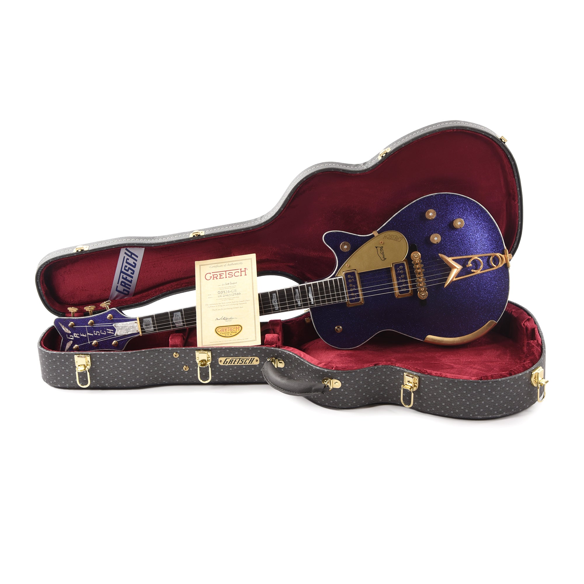Gretsch Custom Shop G6134-55 1955 Penguin Purple Sparkle Relic w/Duncan Dyno Dynasonics Master Built by Chad Henrichsen Electric Guitars / Solid Body