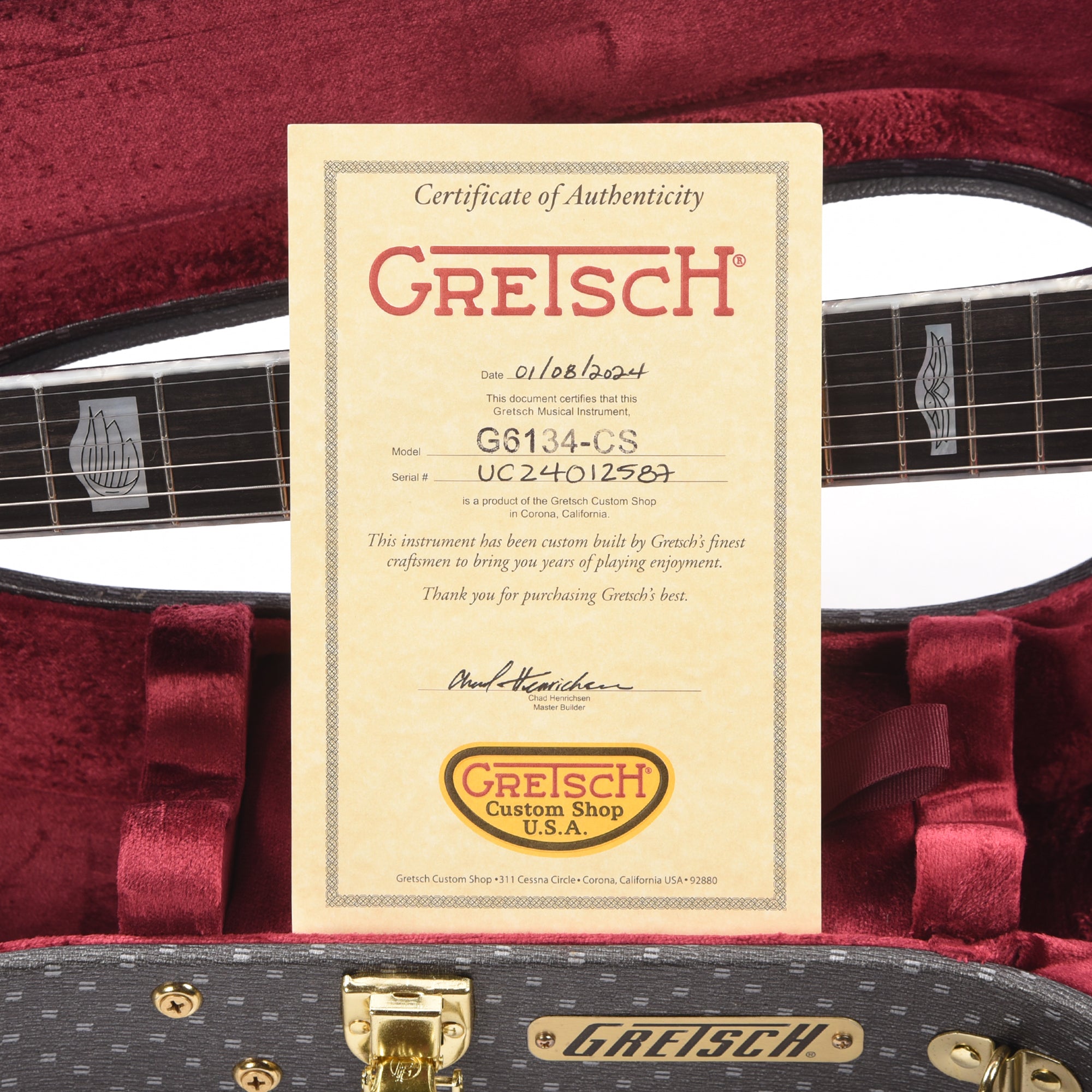 Gretsch Custom Shop G6134-55 1955 Penguin Purple Sparkle Relic w/Duncan Dyno Dynasonics Master Built by Chad Henrichsen Electric Guitars / Solid Body