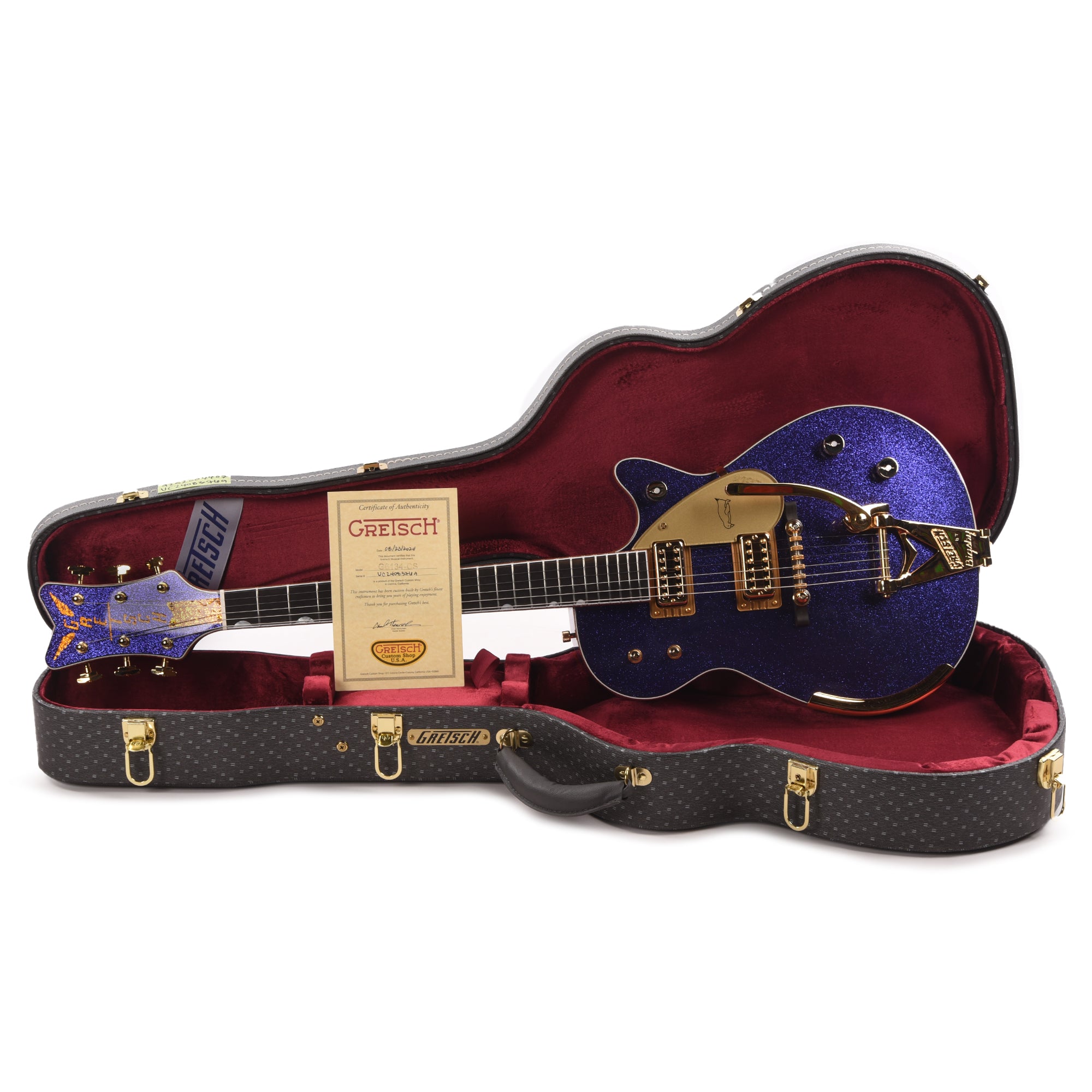 Gretsch Custom Shop G6134T-58 Penguin NOS Aged Purple Sparkle Master Built by Chad Henrichsen Electric Guitars / Solid Body