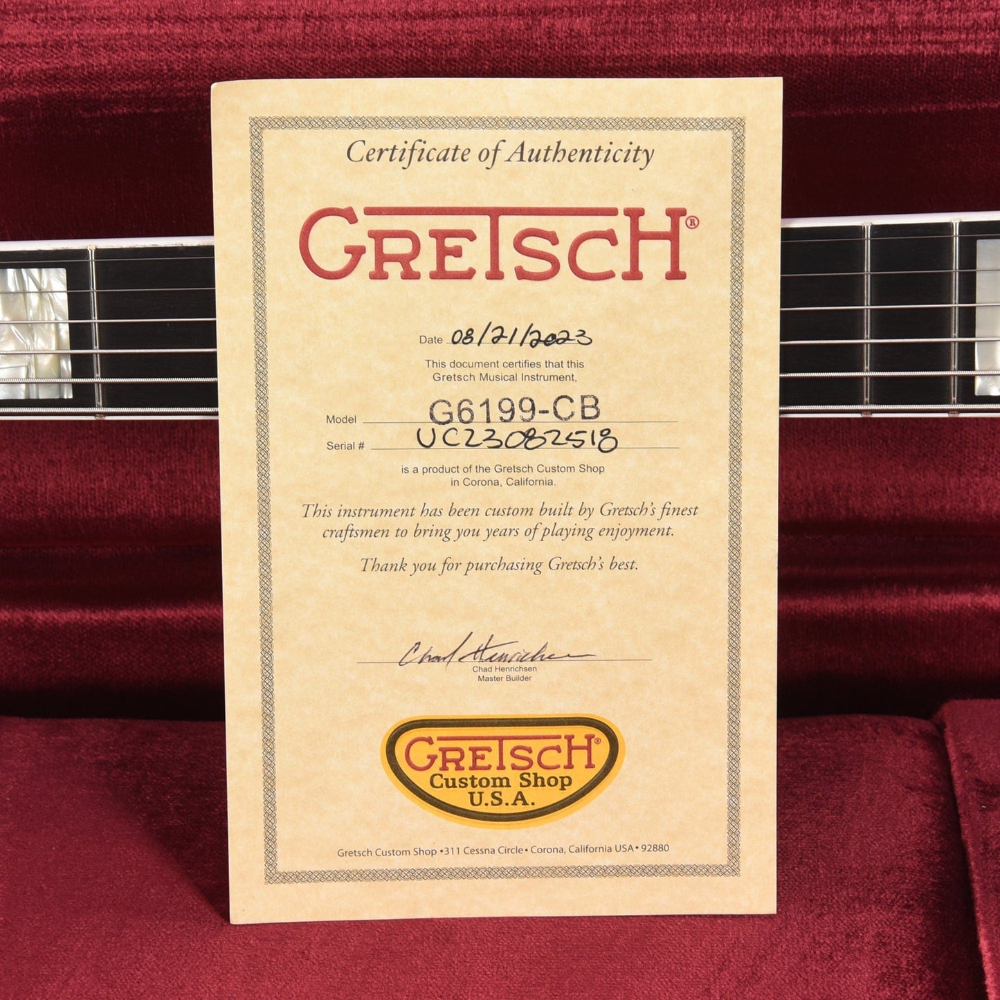 Gretsch Custom Shop G6199-CB Caddy Bo Baritone Heavy Relic Aged Black Master Built by Chad Henrichsen Electric Guitars / Solid Body