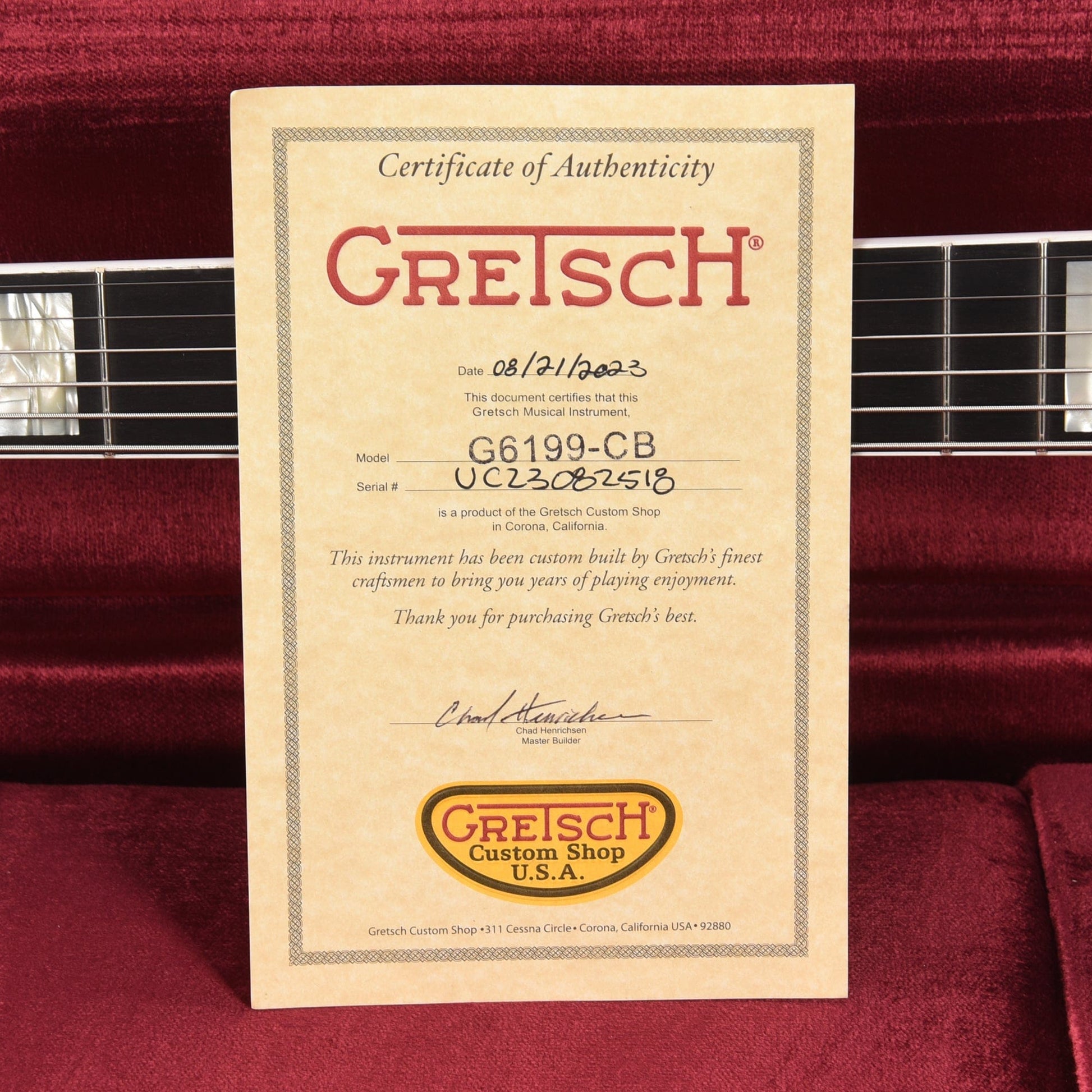 Gretsch Custom Shop G6199-CB Caddy Bo Baritone Heavy Relic Aged Black Master Built by Chad Henrichsen Electric Guitars / Solid Body