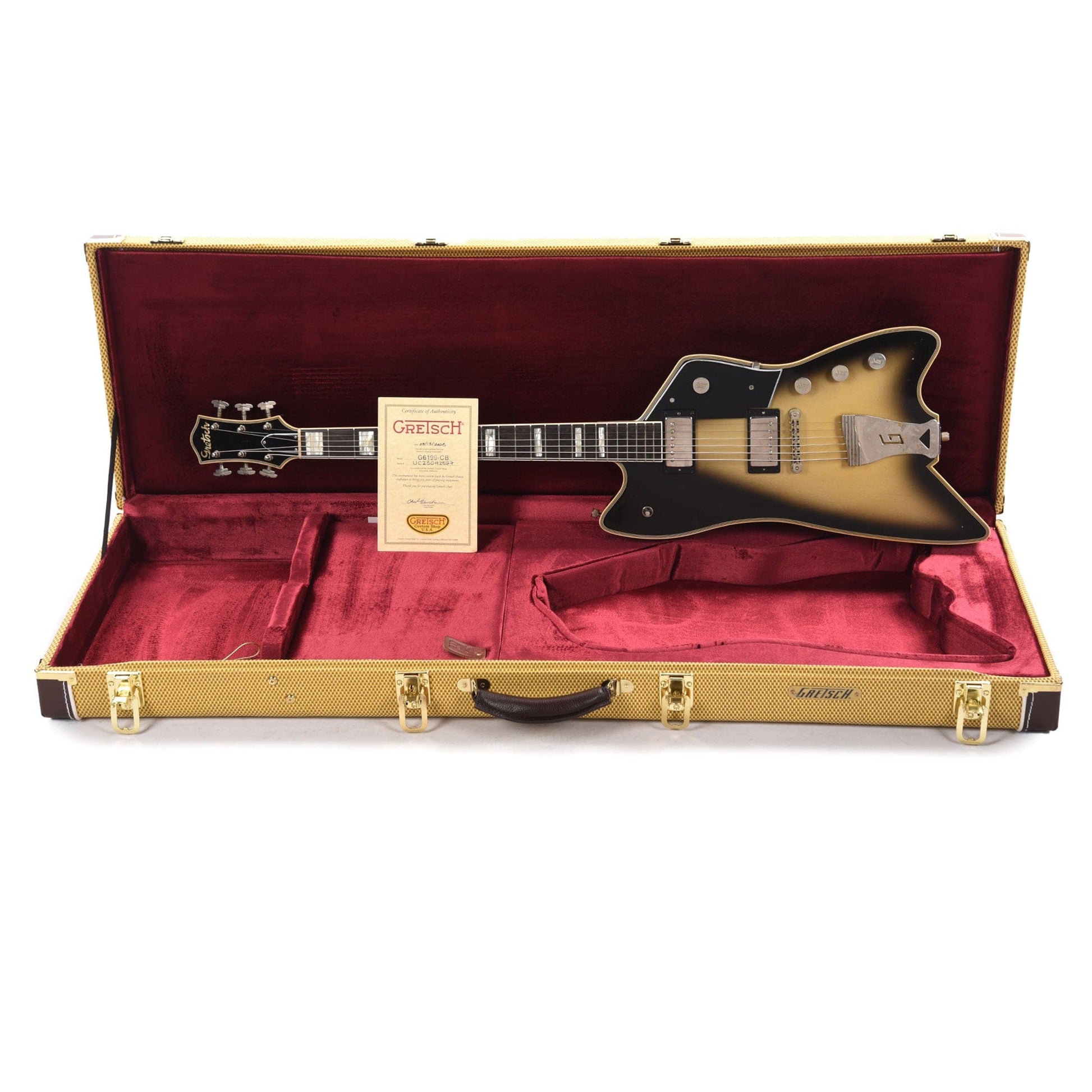 Gretsch Custom Shop G6199-CB Caddy Bo Baritone Super Heavy Relic Super Aged Silverburst Master Built by Chad Henrichsen Electric Guitars / Solid Body