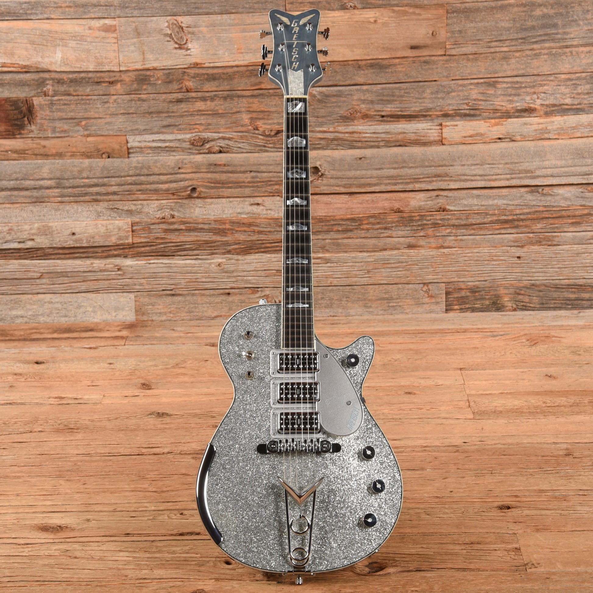 Gretsch Custom Shop Stephen Stern G6134CS Penguin Silver Sparkle 2018 Electric Guitars / Solid Body