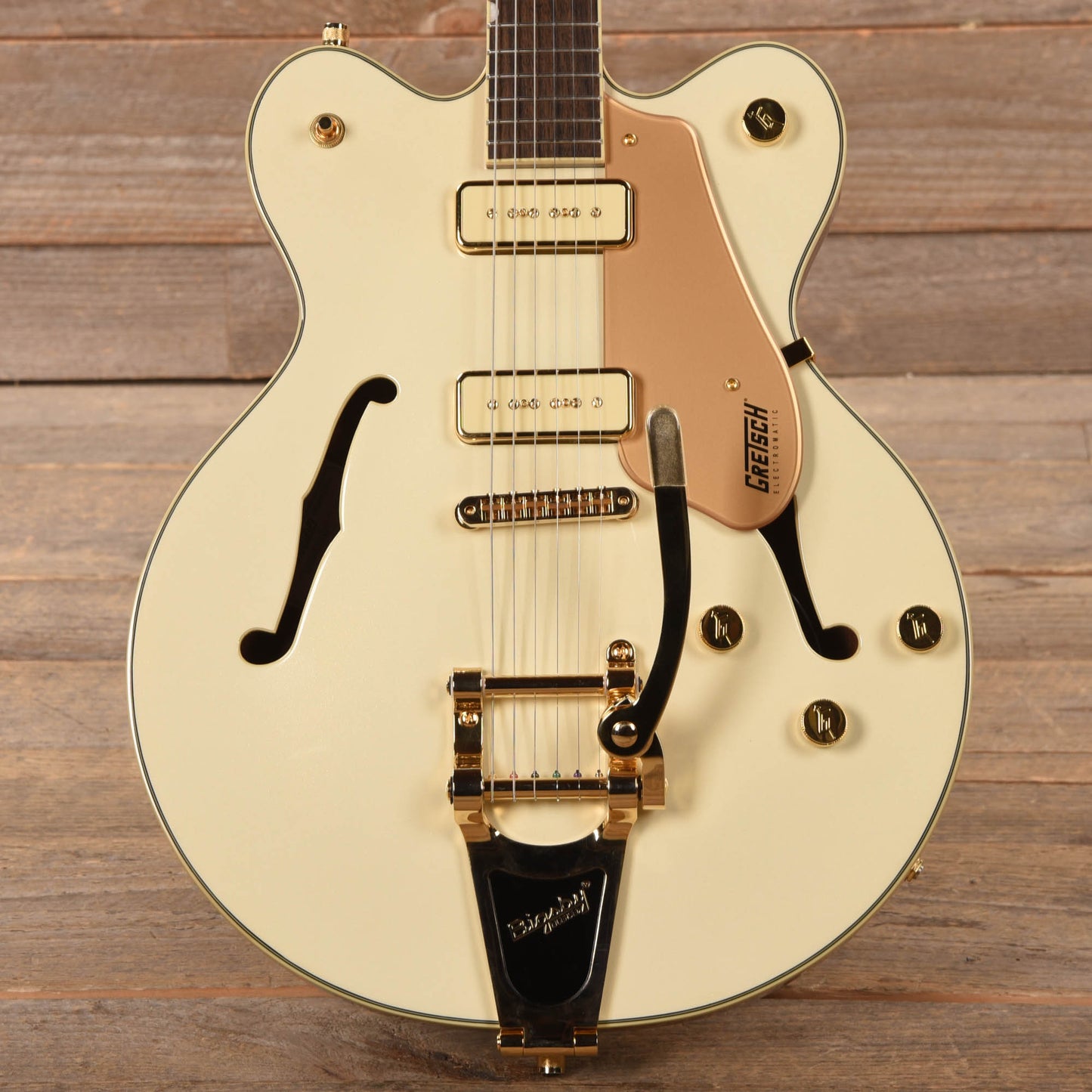Gretsch Electromatic Pristine LTD Center Block Double-Cut with Bigsby White Gold Electric Guitars / Solid Body