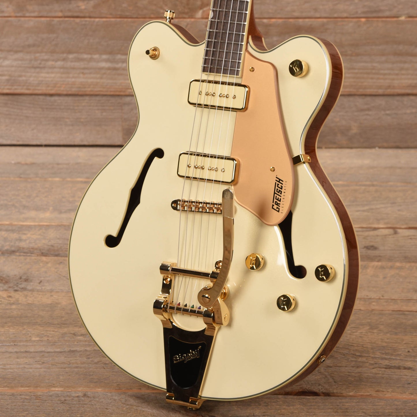 Gretsch Electromatic Pristine LTD Center Block Double-Cut with Bigsby White Gold Electric Guitars / Solid Body