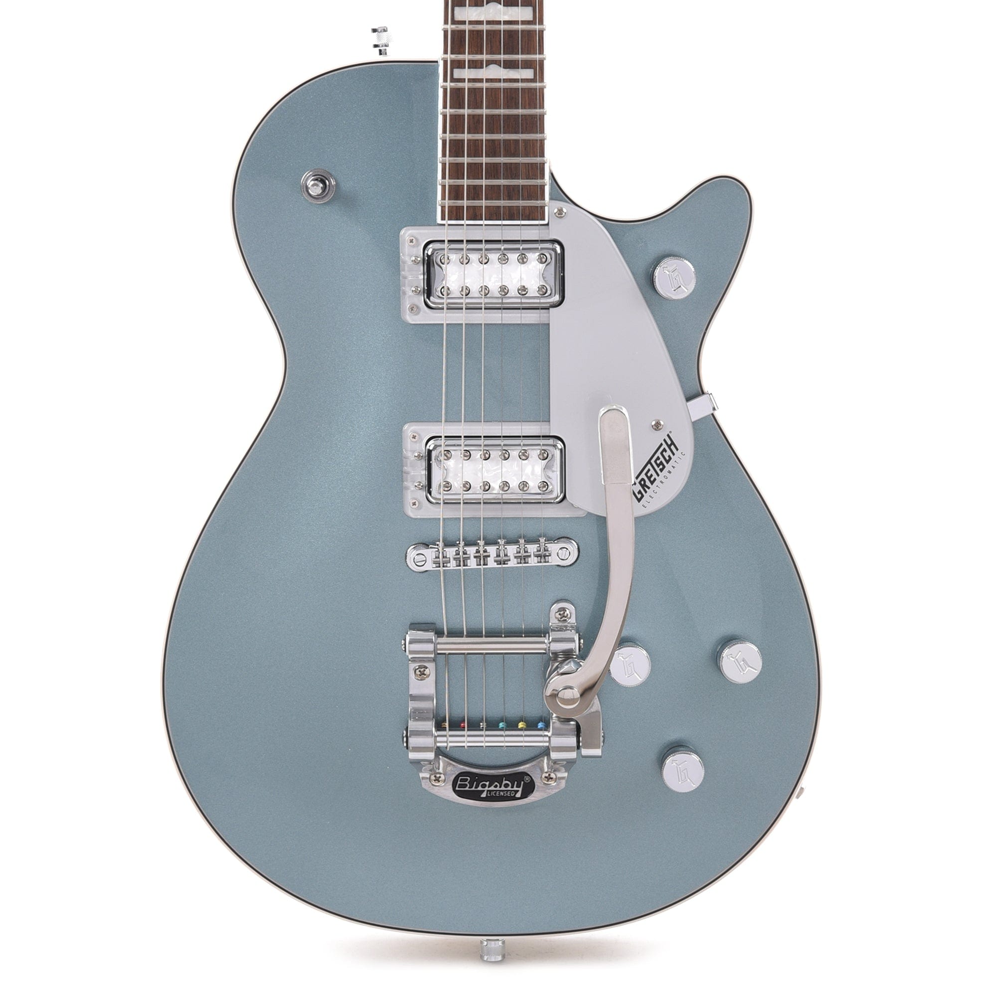 Gretsch G5230T-140 Electromatic 140th Double Platinum Jet with Bigsby Two-Tone Stone Platinum/Pearl Platinum Electric Guitars / Solid Body