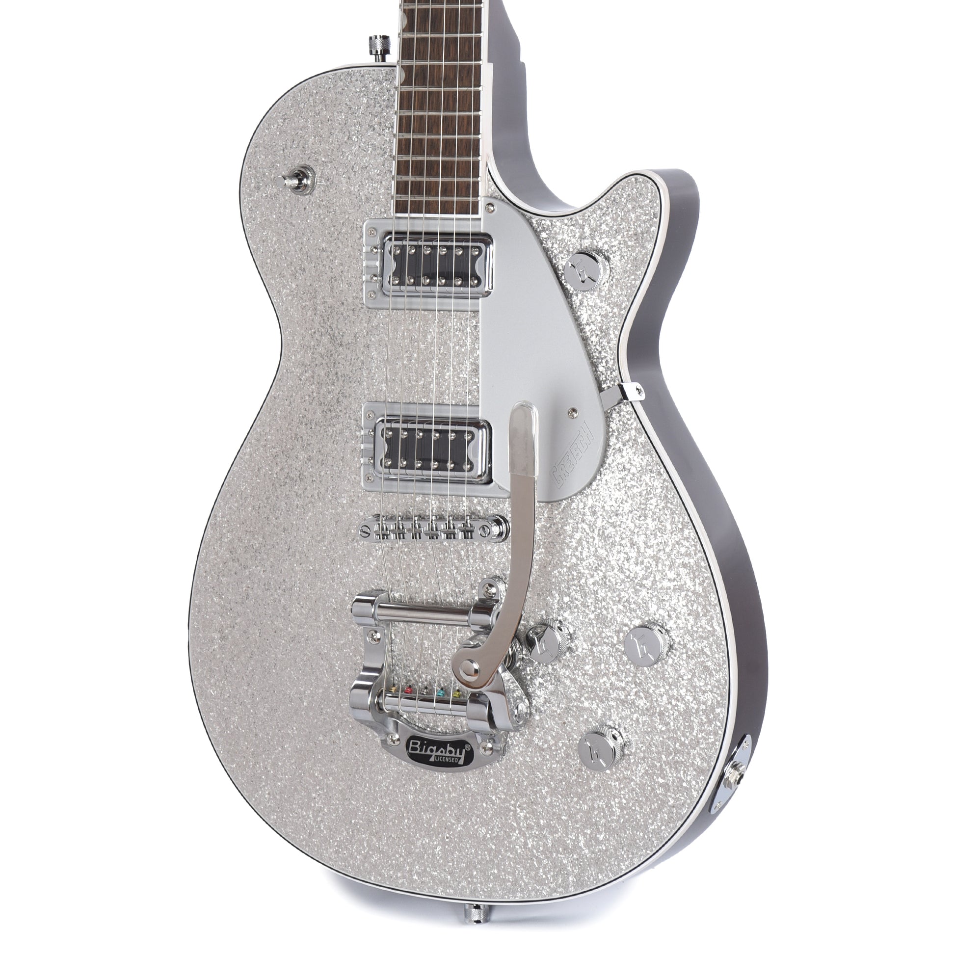 Gretsch G5230T Electromatic Sparkle Jet FT Single-Cut with Bigsby Silver Sparkle Electric Guitars / Solid Body