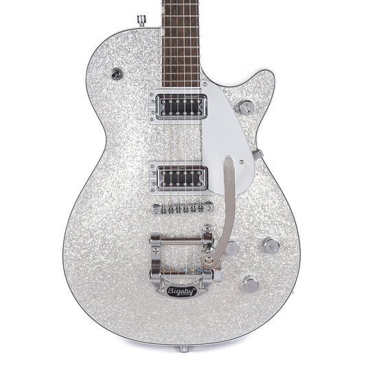 Gretsch G5230T Electromatic Sparkle Jet FT Single-Cut with Bigsby Silver Sparkle Electric Guitars / Solid Body
