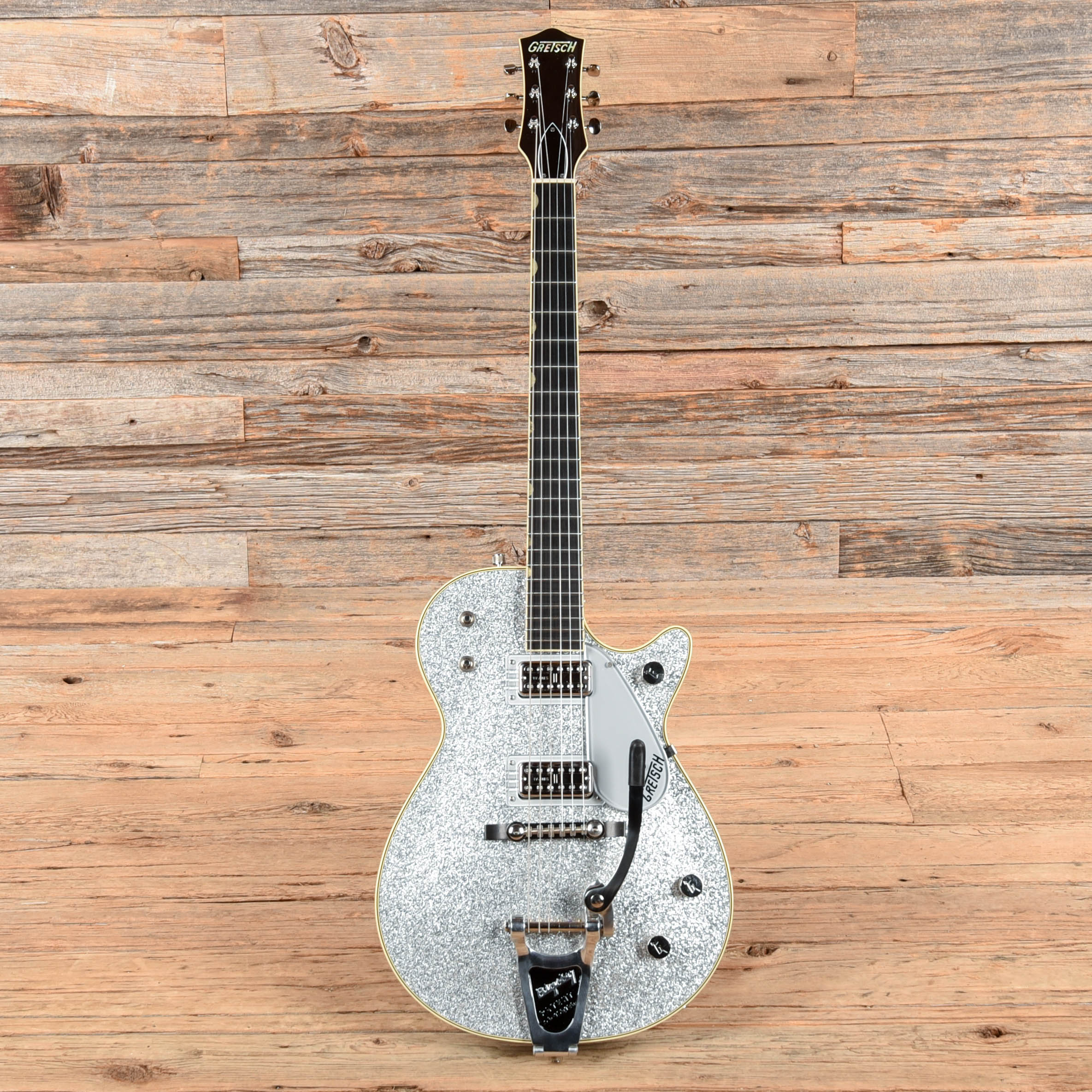 Gretsch G6129T-59 Vintage Select '59 Silver Jet with Bigsby Sparkle 2019 Electric Guitars / Solid Body