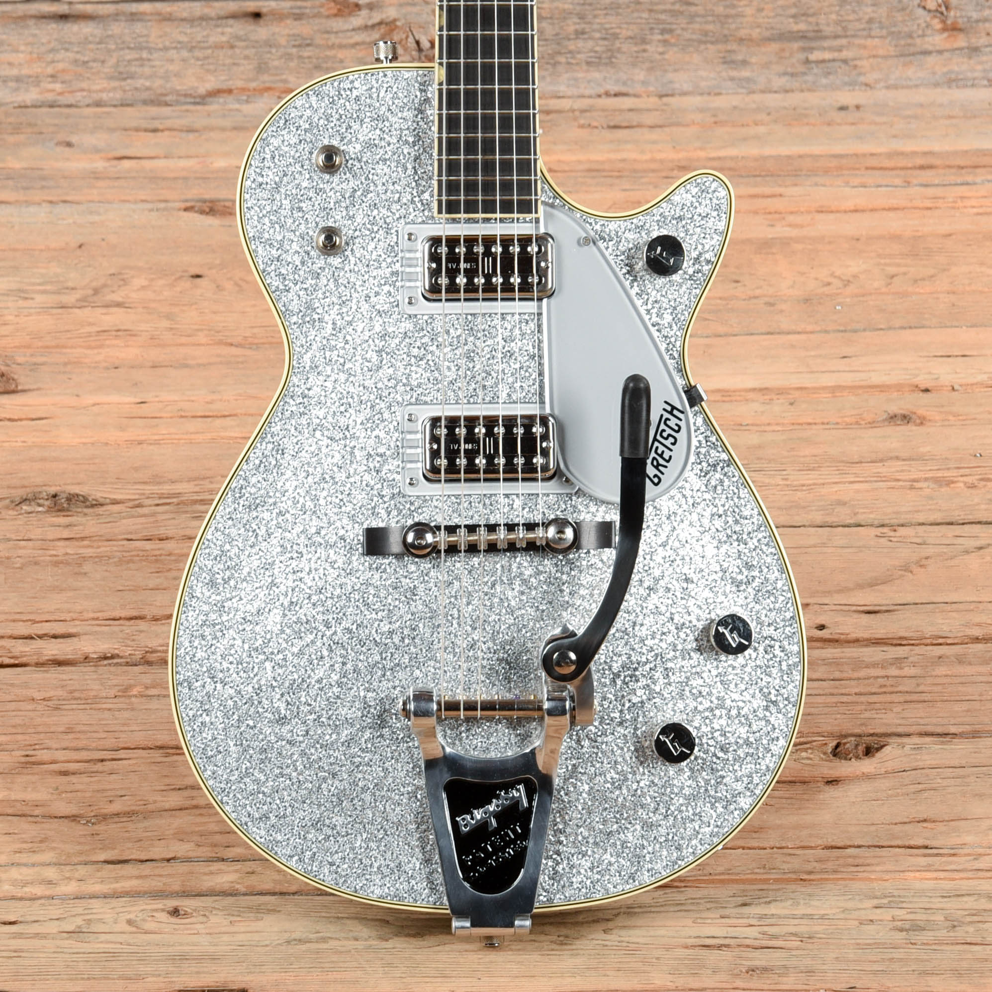 Gretsch G6129T-59 Vintage Select '59 Silver Jet with Bigsby Sparkle 2019 Electric Guitars / Solid Body