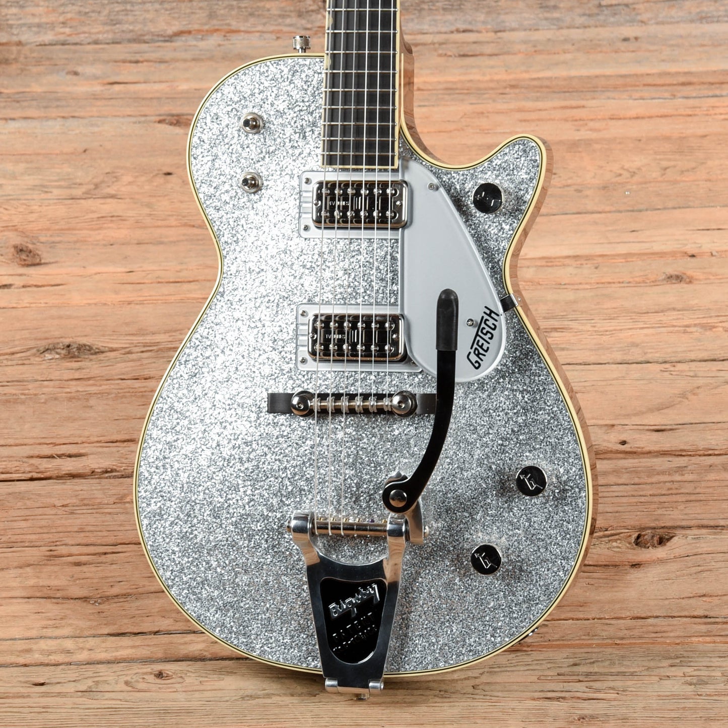 Gretsch G6129T-59 Vintage Select '59 Silver Jet with Bigsby Sparkle 2019 Electric Guitars / Solid Body