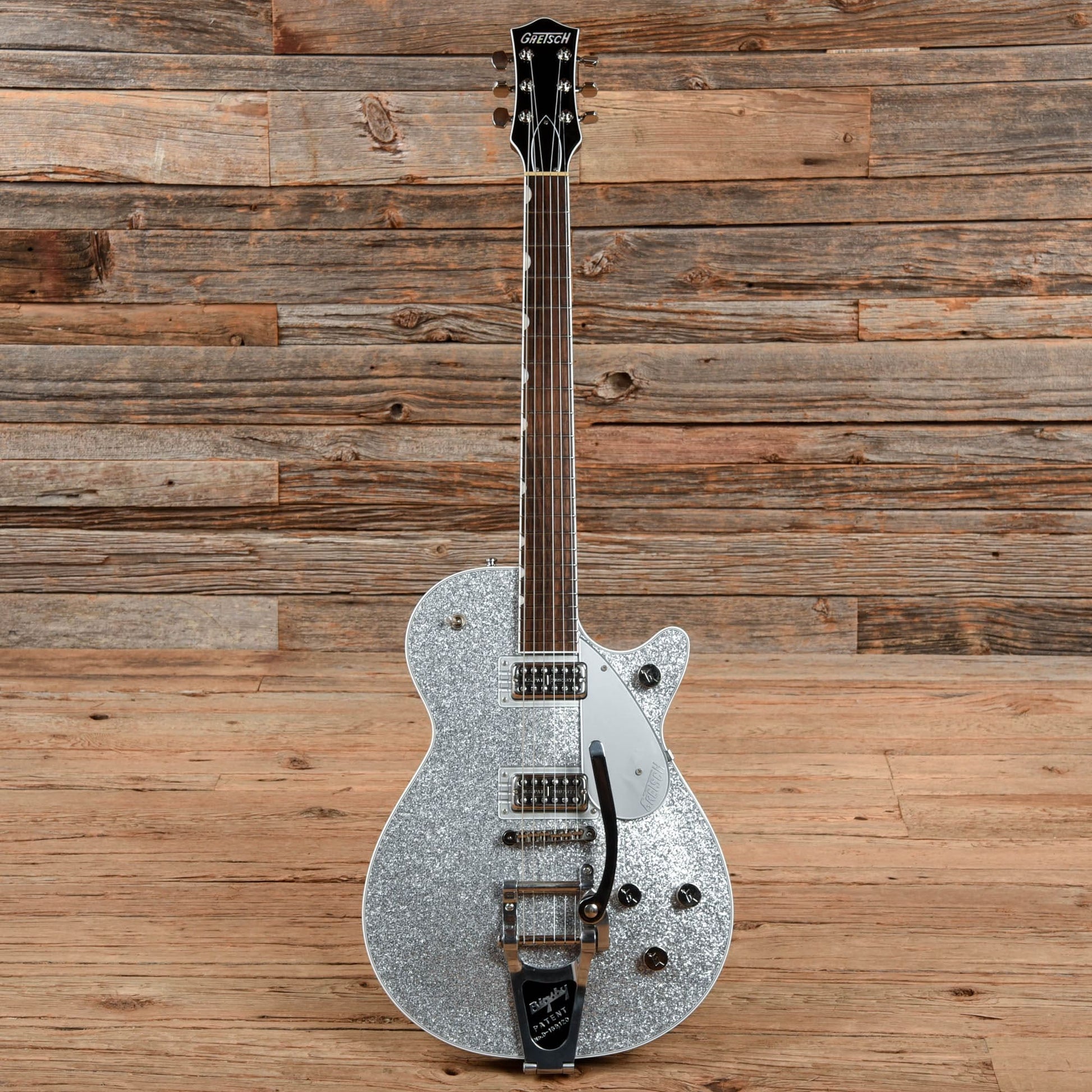 Gretsch G6129T Players Edition Jet FT with Bigsby Silver Sparkle Electric Guitars / Solid Body