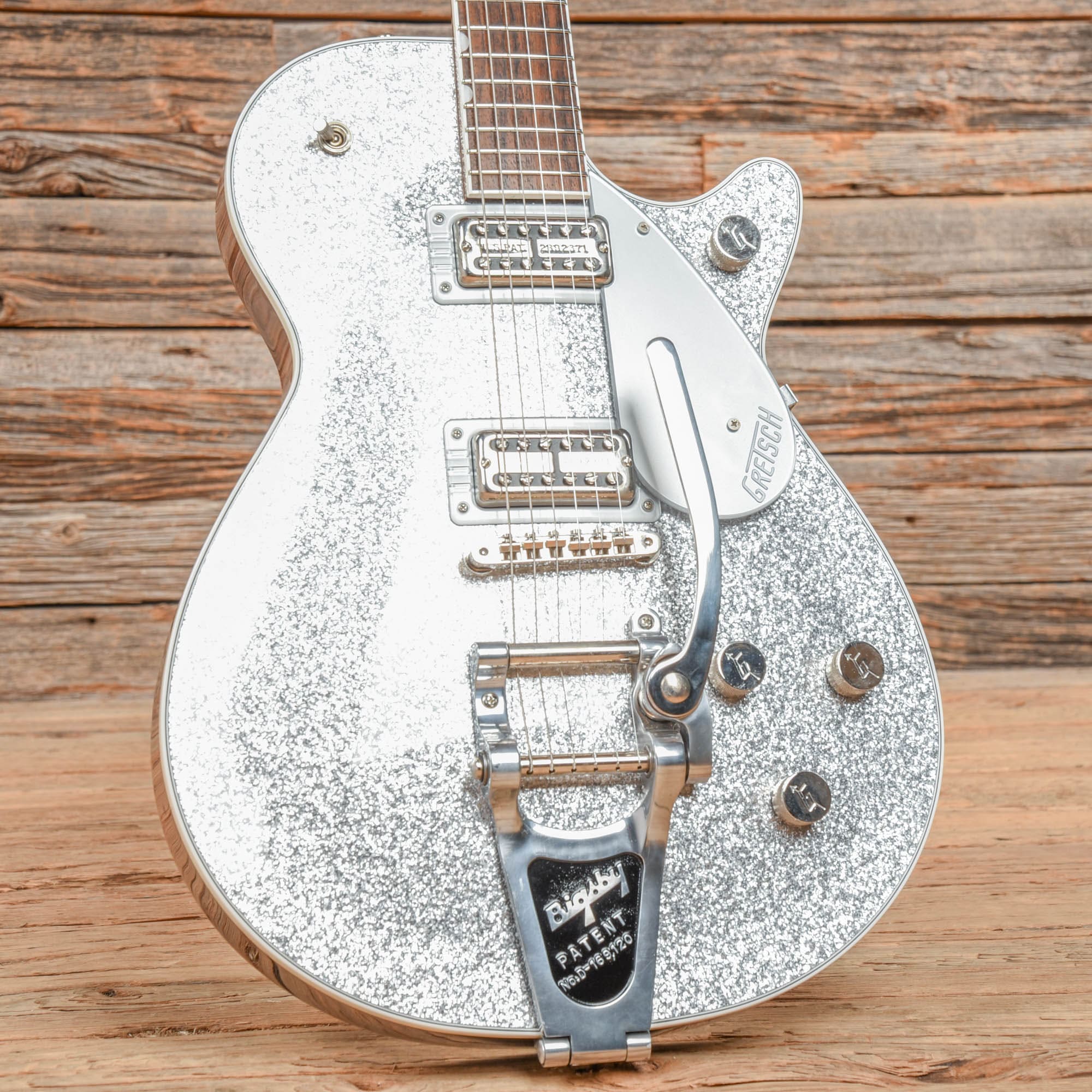 Gretsch G6129T Players Edition Jet FT with Bigsby Silver Sparkle Electric Guitars / Solid Body