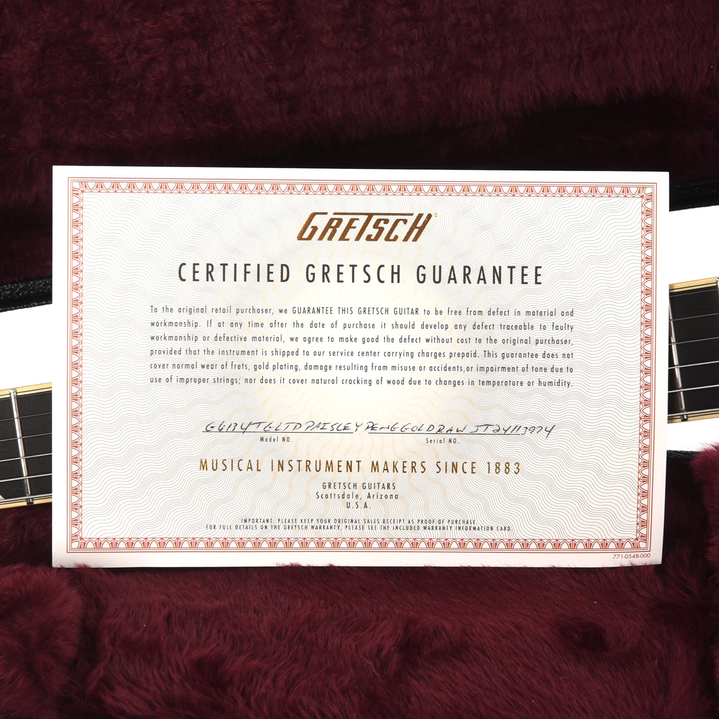 Gretsch Limited Edition G6134TG Paisley Penguin with String-Thru Bigsby Gold Paisley Electric Guitars / Solid Body