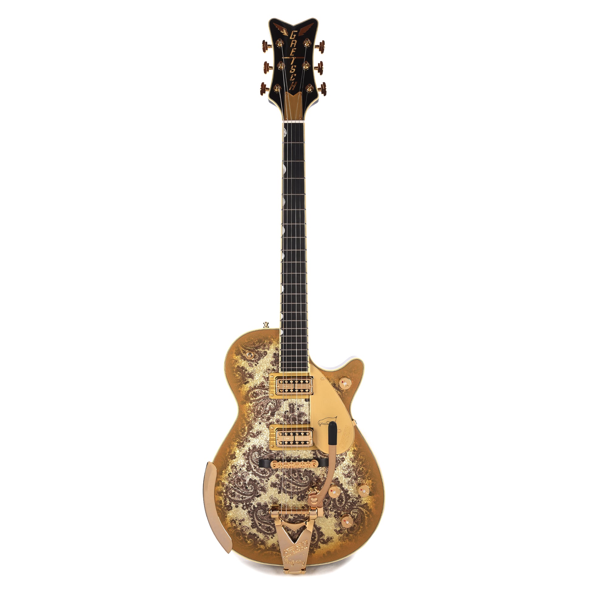 Gretsch Limited Edition G6134TG Paisley Penguin with String-Thru Bigsby Gold Paisley Electric Guitars / Solid Body