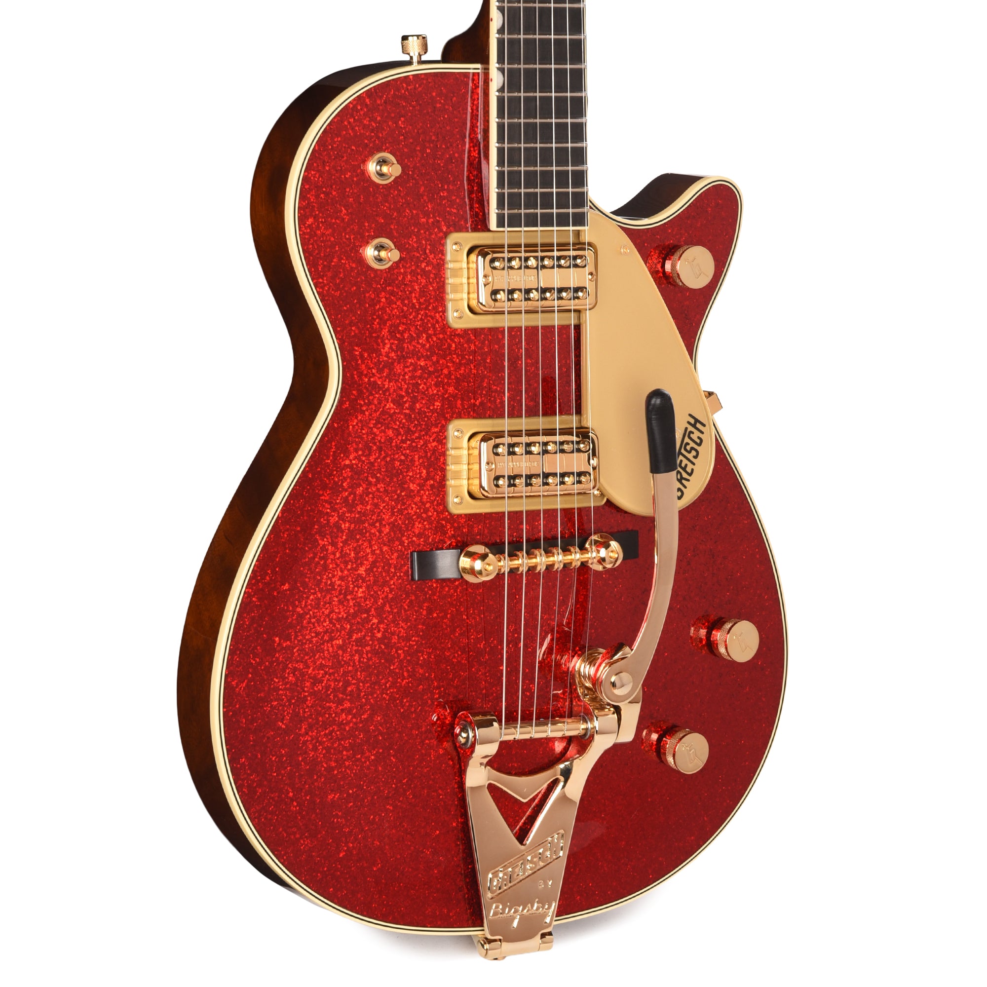 Gretsch Limited Edition Vintage Select G6129TG-59VS Sparkle Jet Red Sparkle w/String-Thru Bigsby Electric Guitars / Solid Body