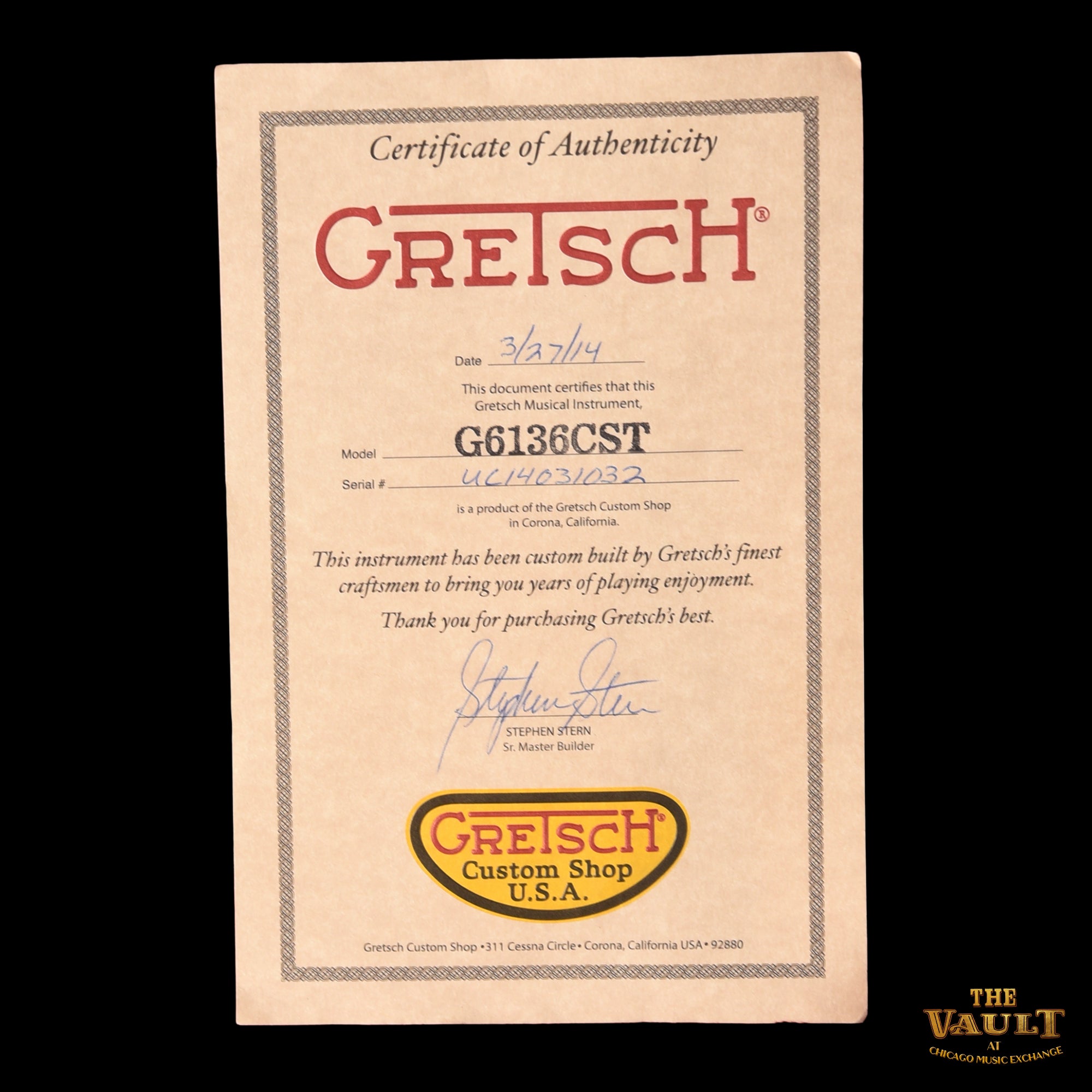 Gretsch G-6136-CST Custom Painted by Louis Markoya Protegé to Salvador Dali 2014 - Zac Brown