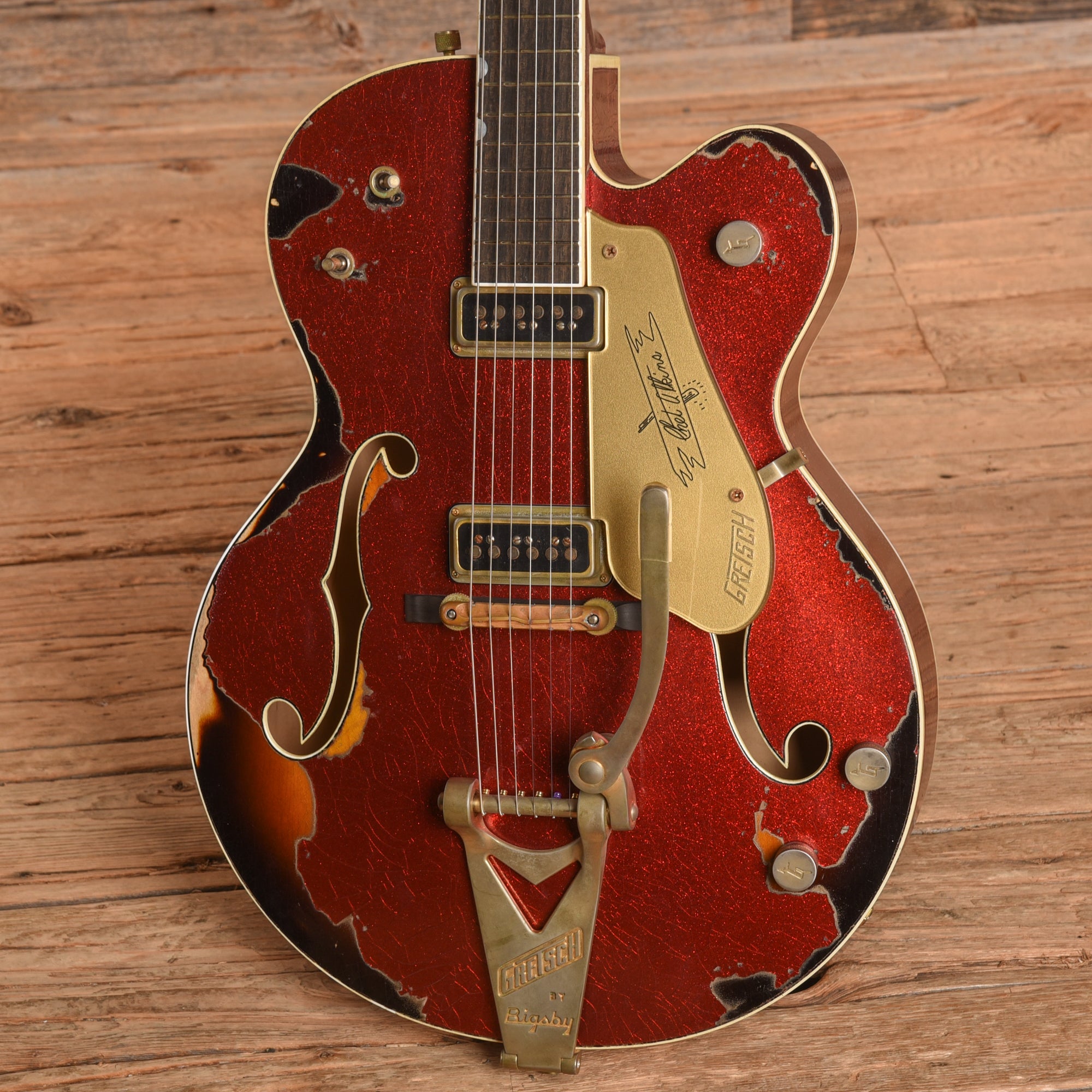 Gretsch G6120-CST Red Sparkle Over Sunburst 2021 - Zac Brown