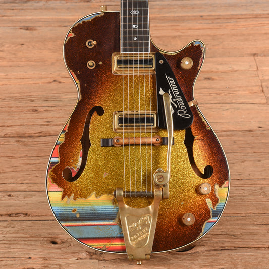Gretsch G6128-CS Roadrunner Goldburst Sparkle over Multicolor 2020 - Zac Brown