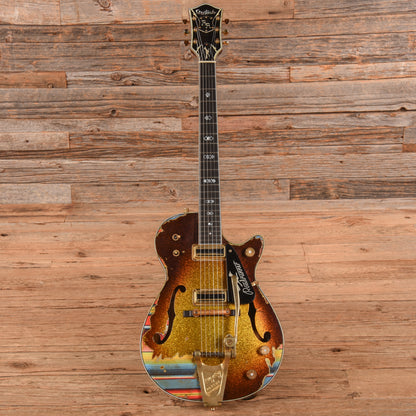Gretsch G6128-CS Roadrunner Goldburst Sparkle over Multicolor 2020 - Zac Brown