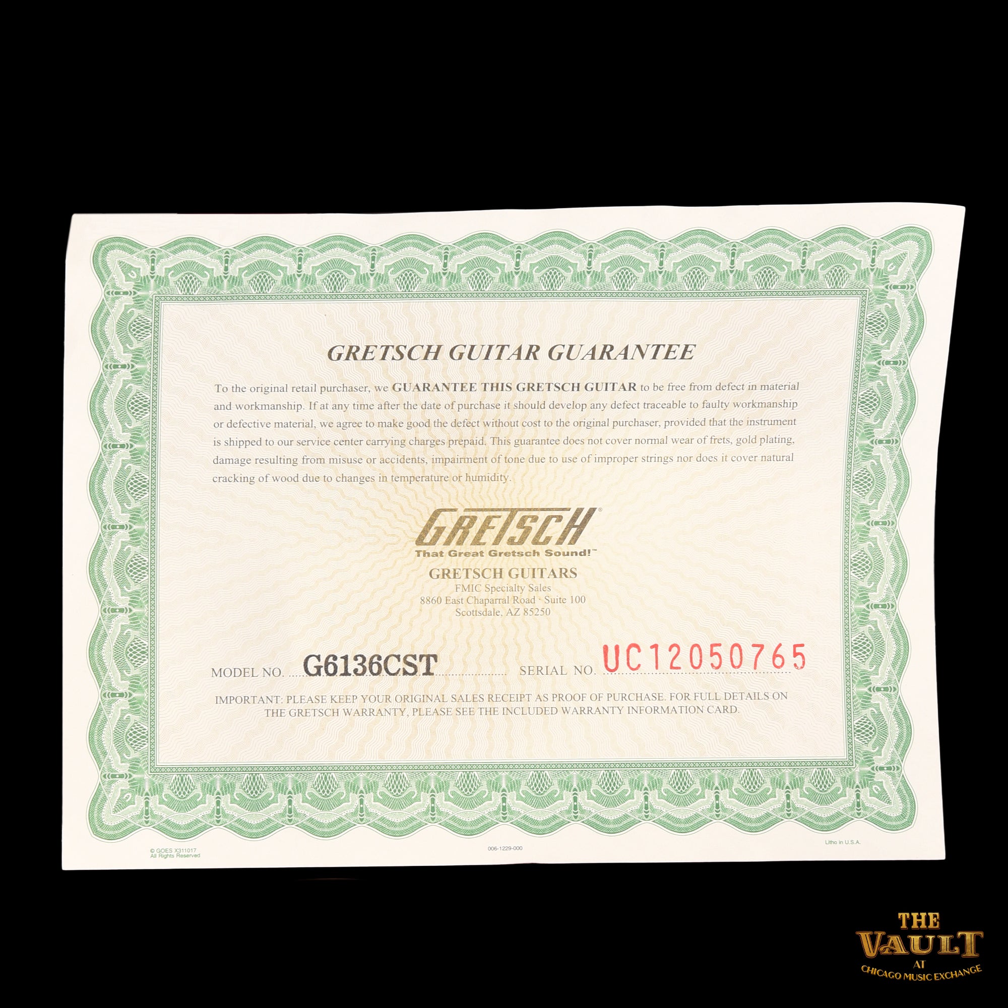 Gretsch G6136-CST White Falcon Custom Painted by Louis Markoya Protegé to Salvador Dali 2012 - Zac Brown