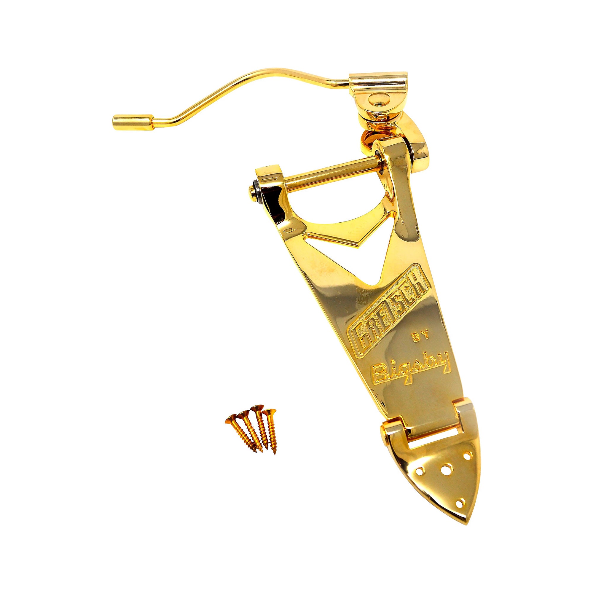Gretsch Branded Tailpiece Bigsby B6 String-Thru Gold Guitar & Amp Parts