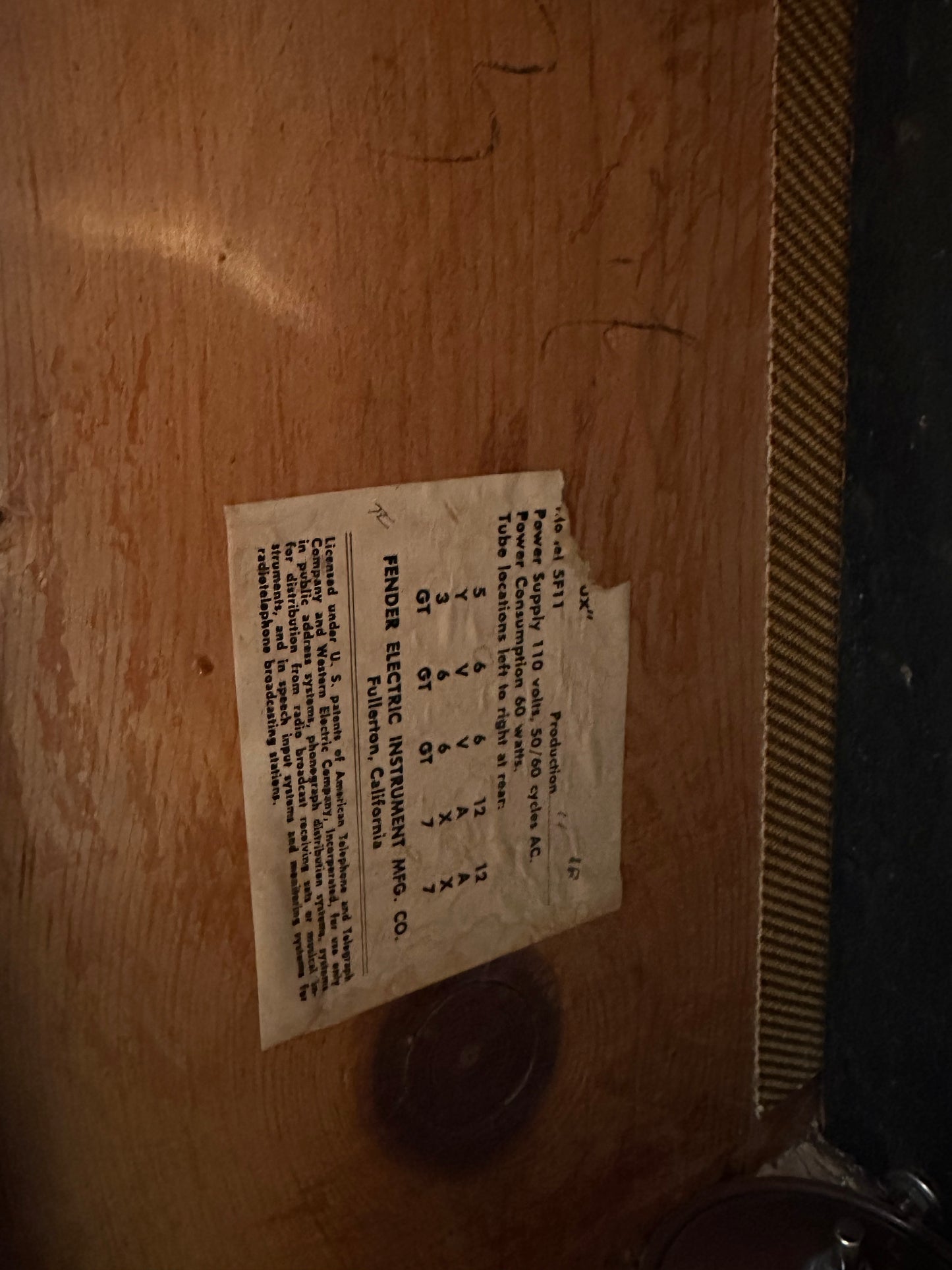 Fender Vibrolux 15-Watt 1x12" Guitar Combo Amp  1959