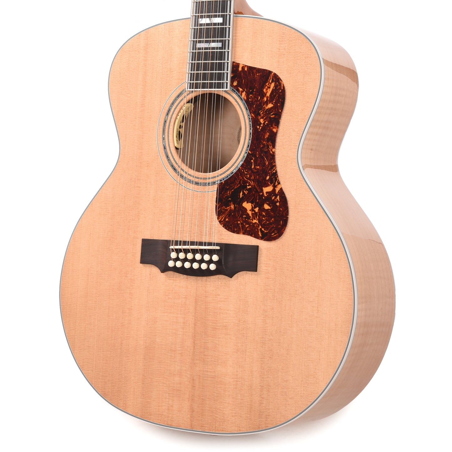 Guild USA F-512E Maple Jumbo 12-String Sitka/Archback Maple Blonde Acoustic Guitars / 12-String