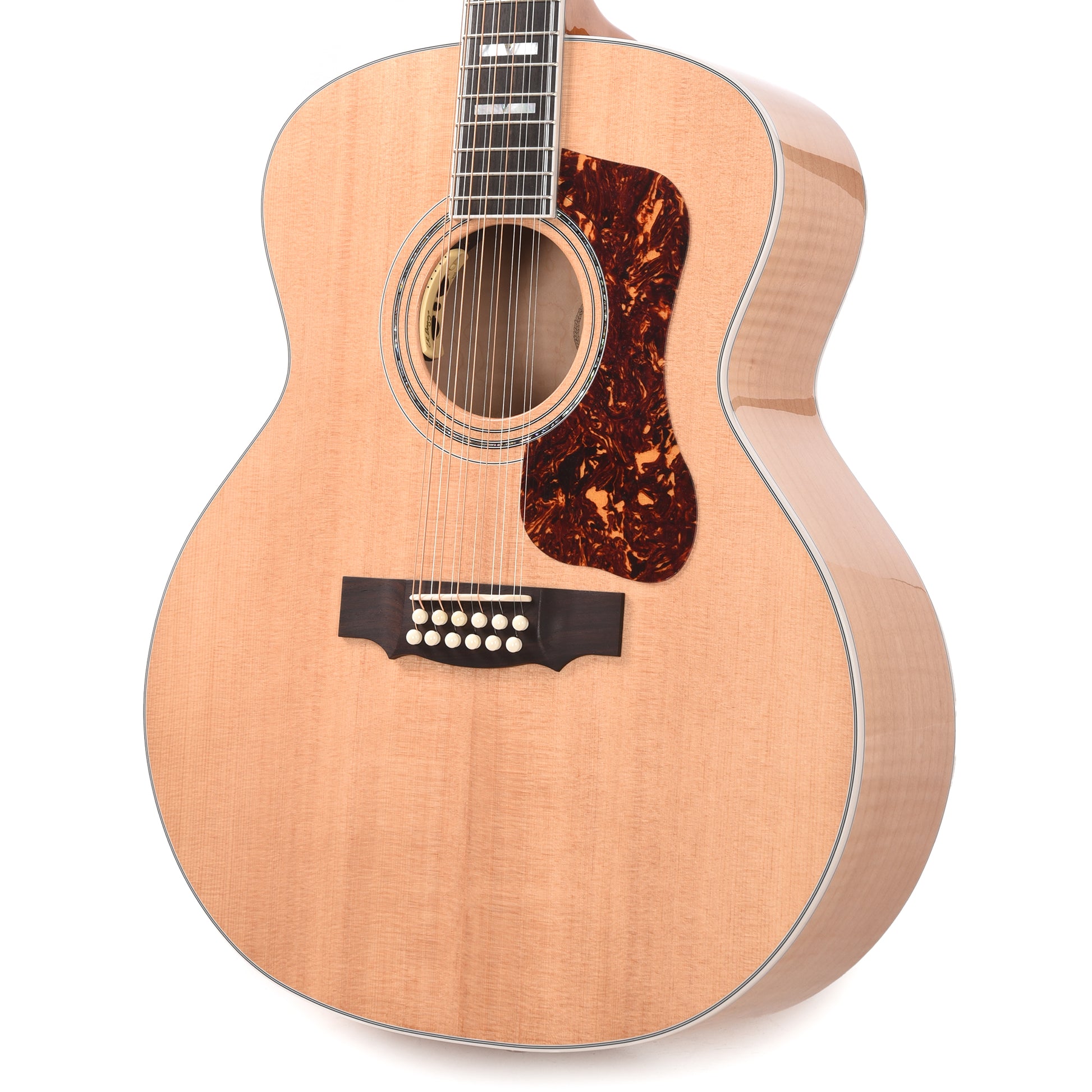 Guild USA F-512E Maple Jumbo 12-String Sitka/Archback Maple Blonde Acoustic Guitars / 12-String