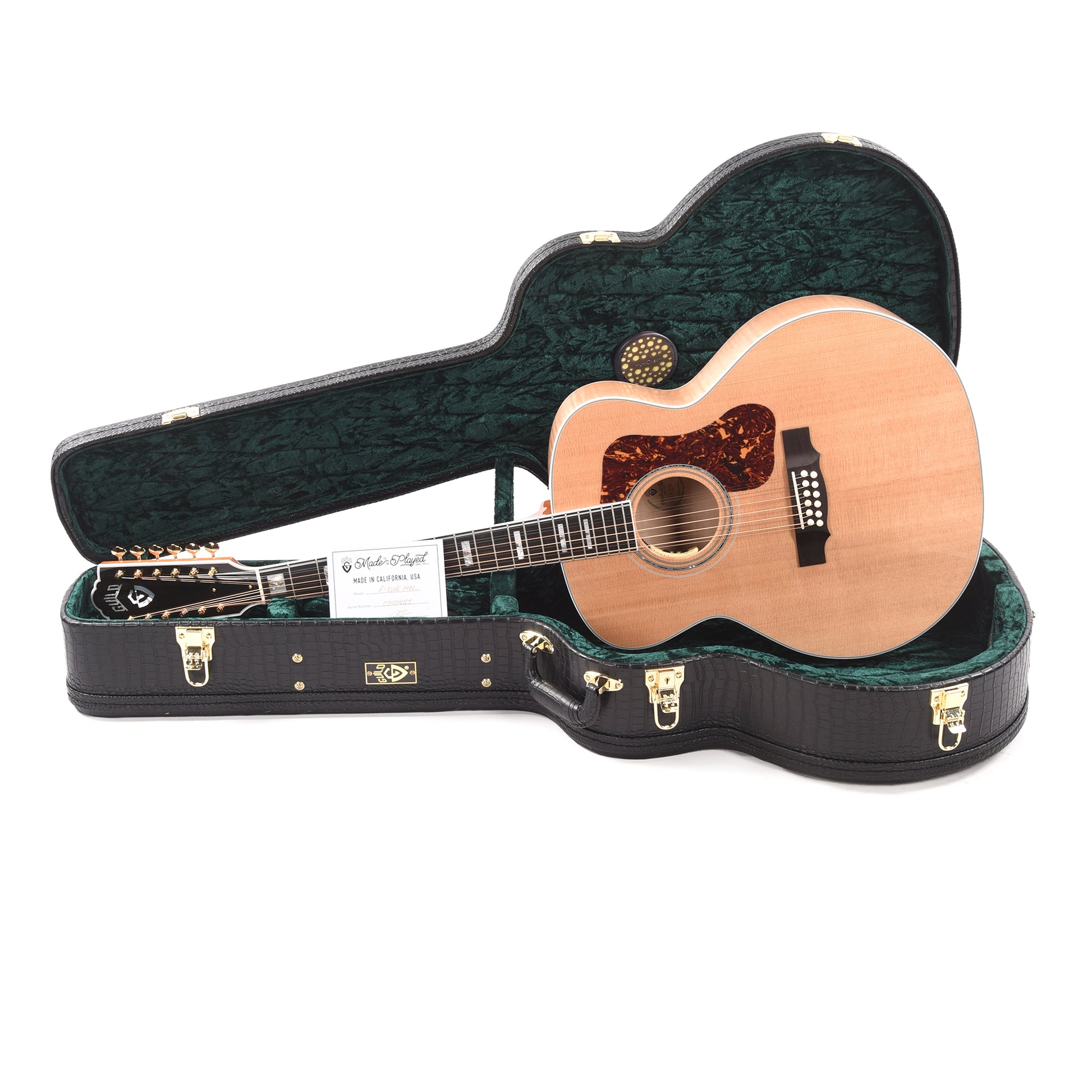 Guild USA F-512E Maple Jumbo 12-String Sitka/Archback Maple Blonde Acoustic Guitars / 12-String