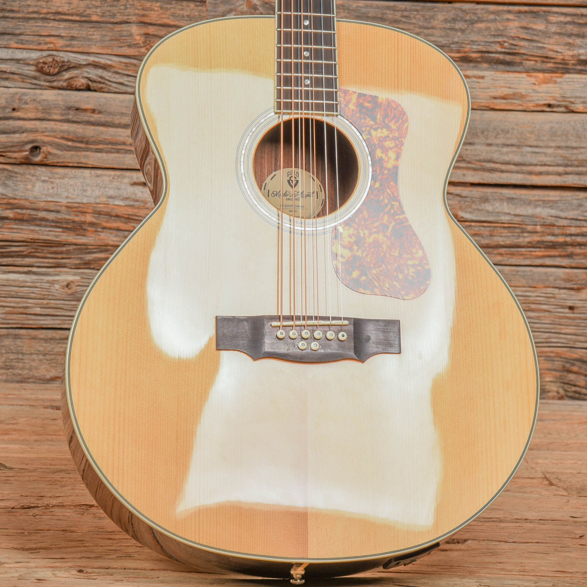 Guild BT-258E Deluxe Natural GB Natural Acoustic Guitars / Baritone