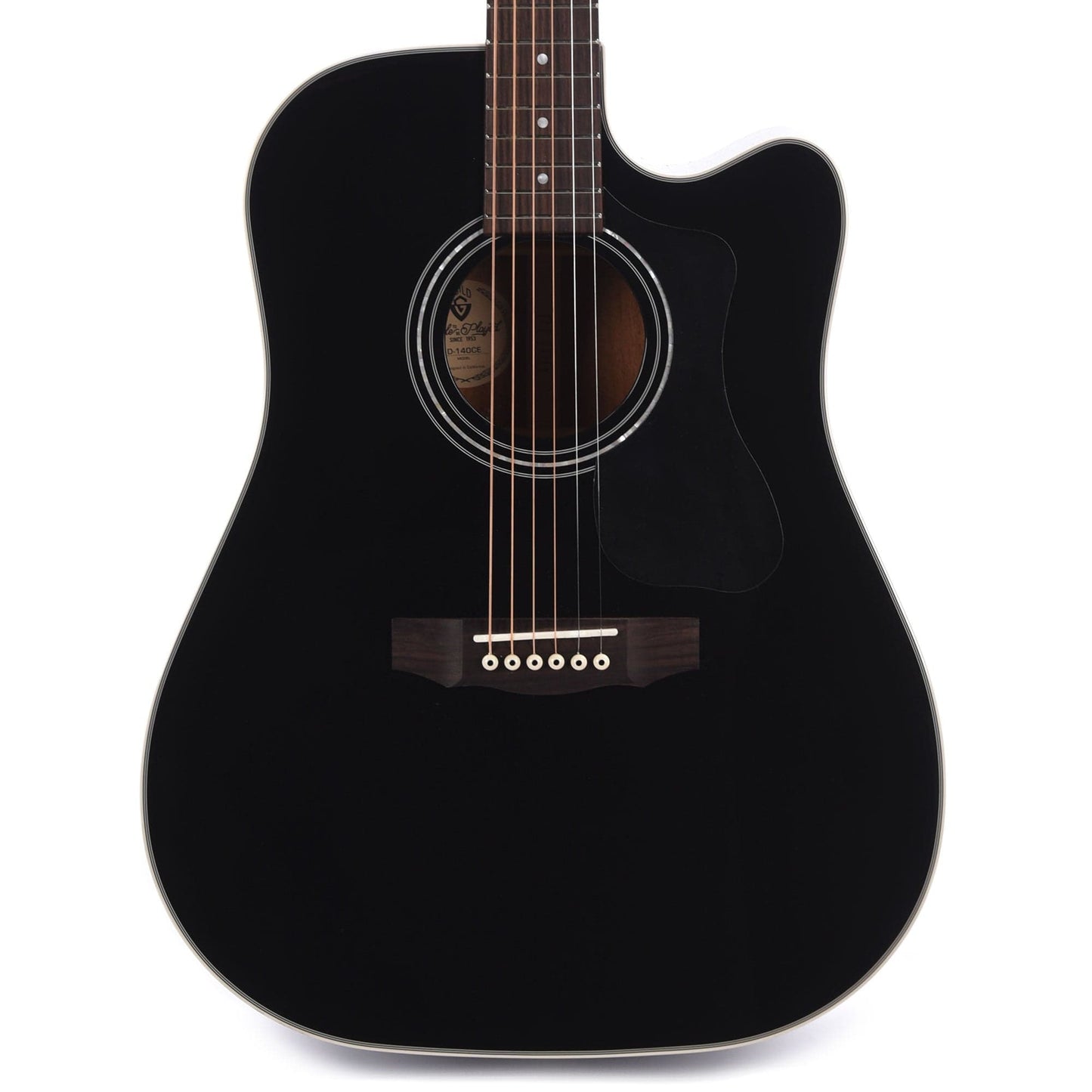 Guild D-140CE Dreadnought Black Acoustic Guitars / Dreadnought