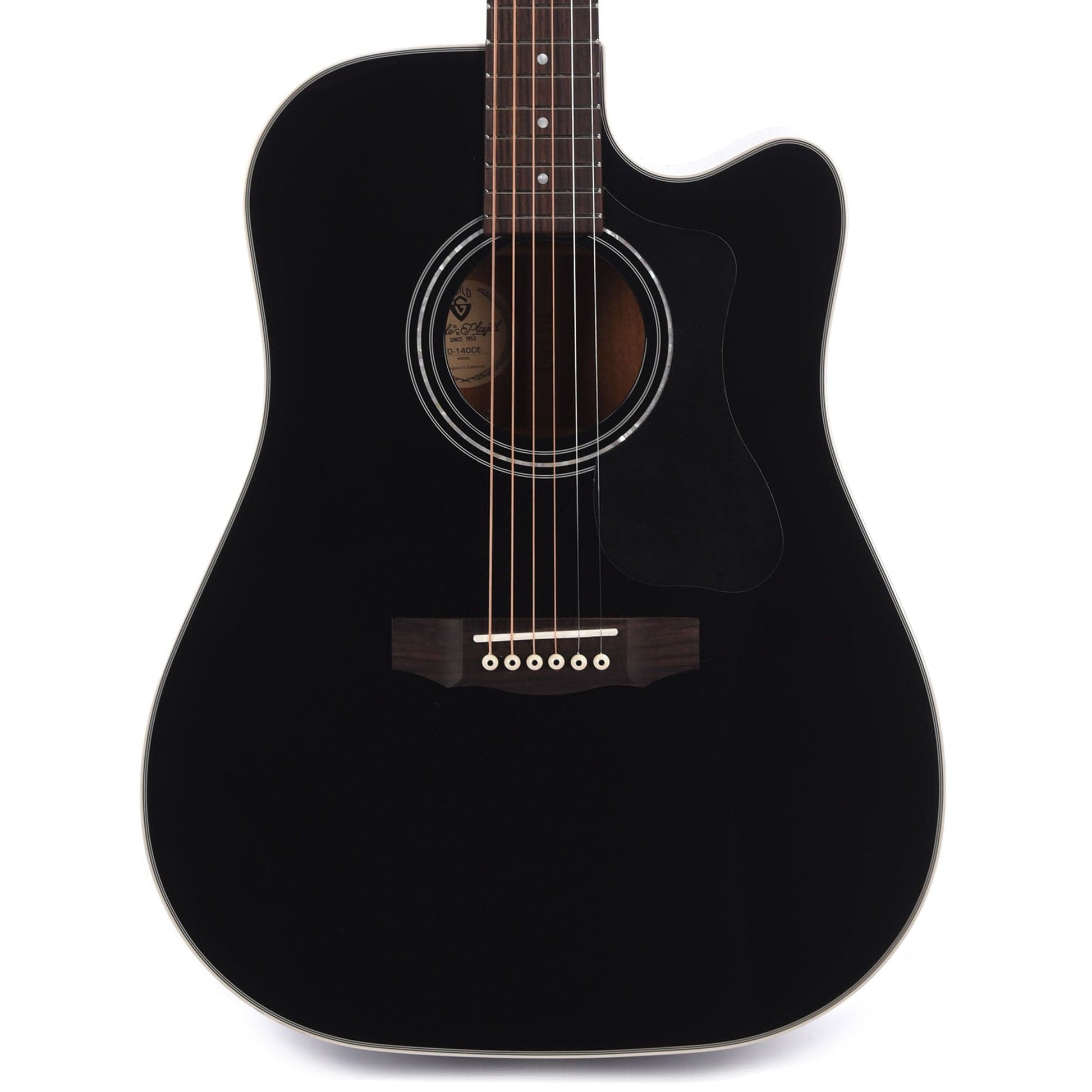 Guild D-140CE Dreadnought Black Acoustic Guitars / Dreadnought