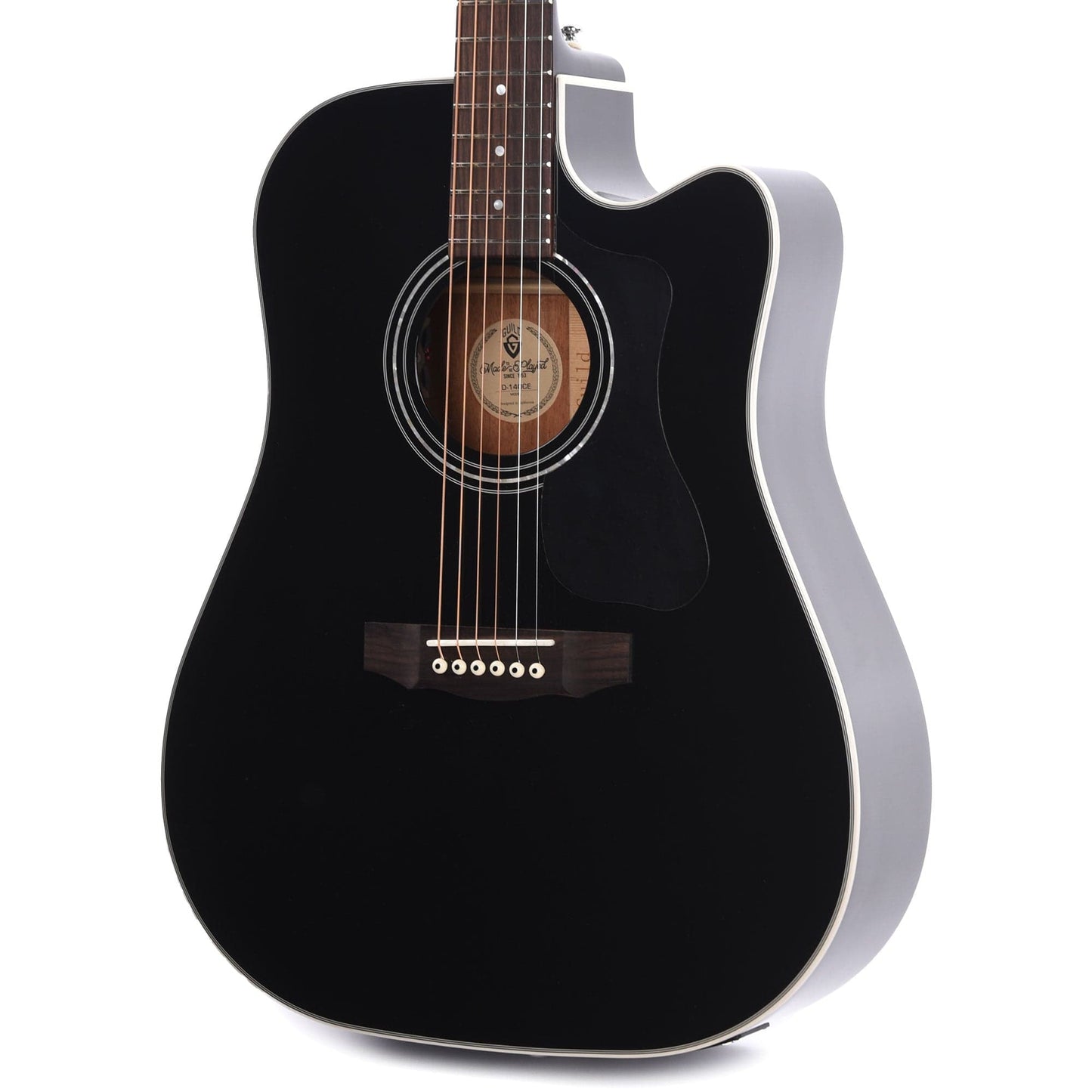 Guild D-140CE Dreadnought Black Acoustic Guitars / Dreadnought