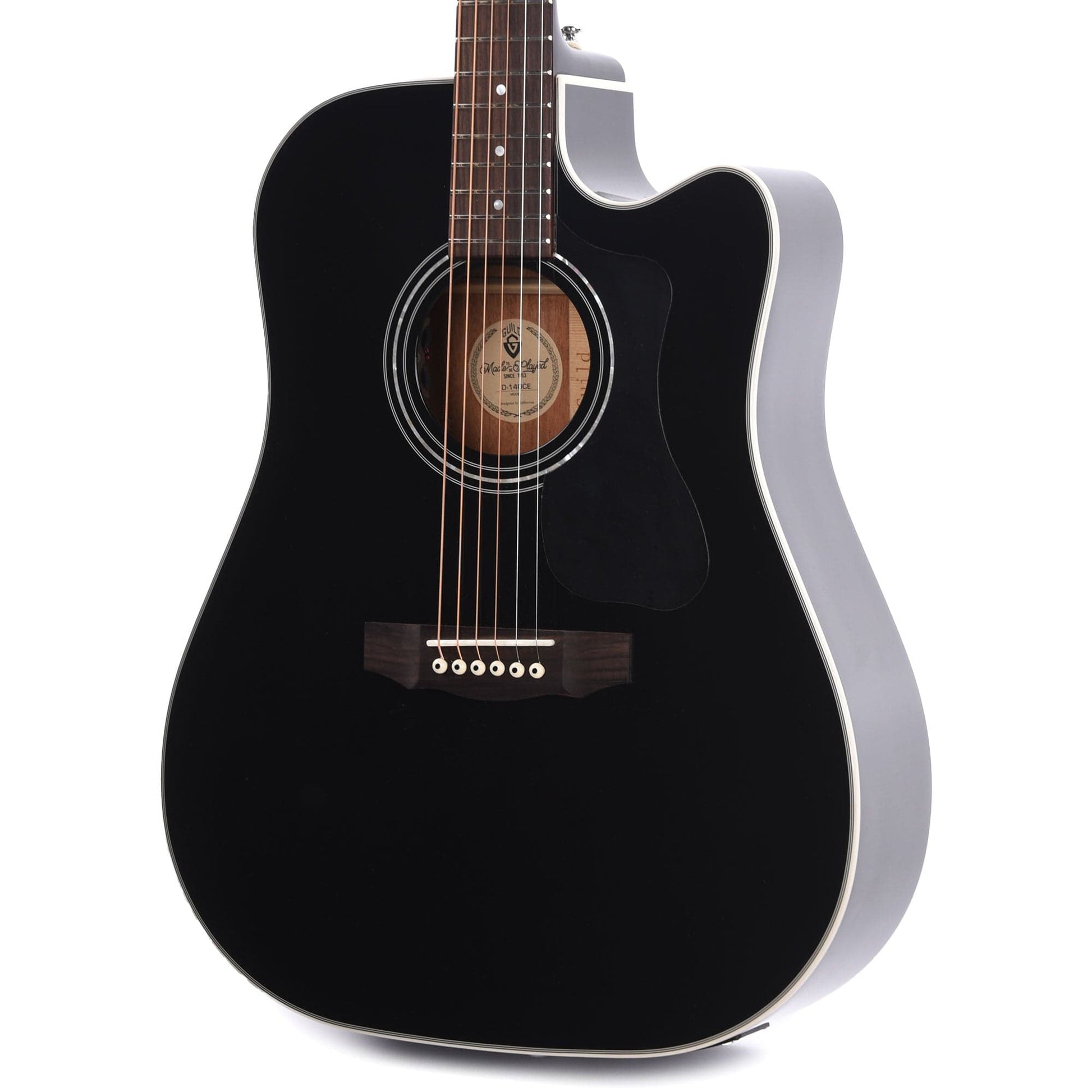 Guild D-140CE Dreadnought Black Acoustic Guitars / Dreadnought