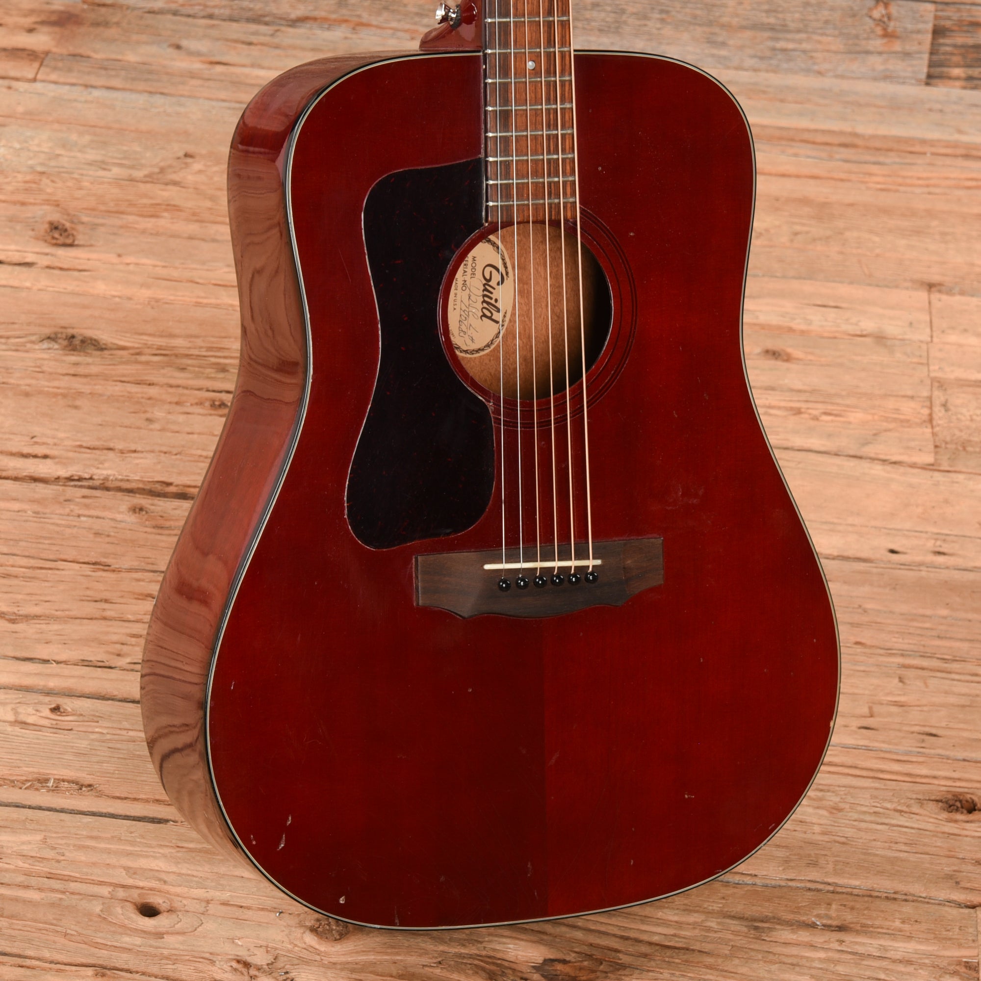 Guild D-25 Cherry 1976 LEFTY Acoustic Guitars / Dreadnought