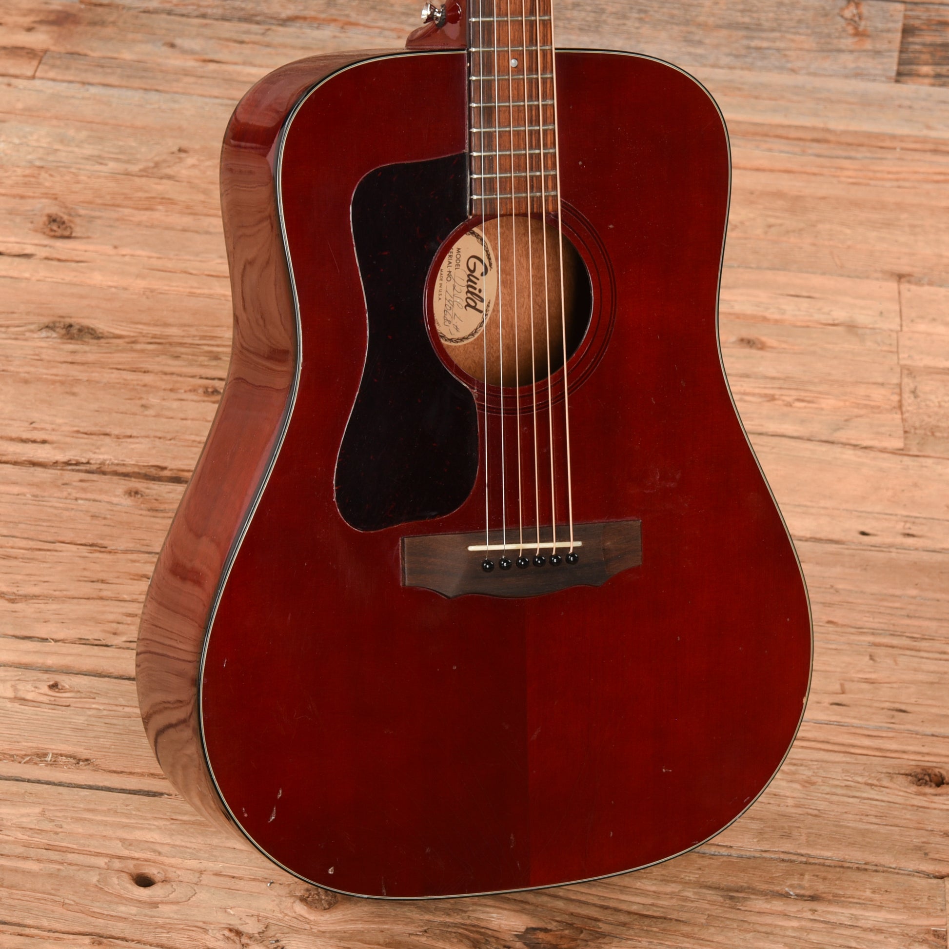 Guild D-25 Cherry 1976 LEFTY Acoustic Guitars / Dreadnought