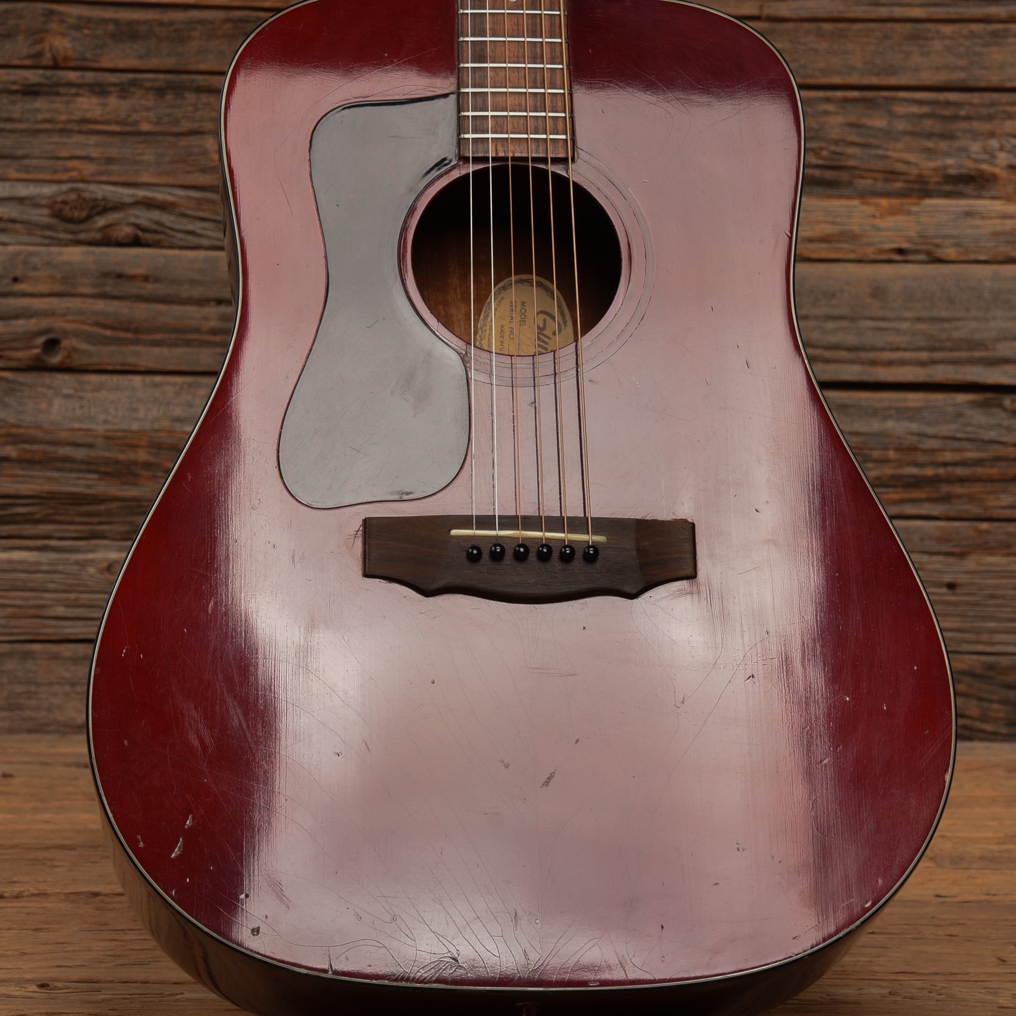 Guild D-25 Cherry 1976 LEFTY Acoustic Guitars / Dreadnought