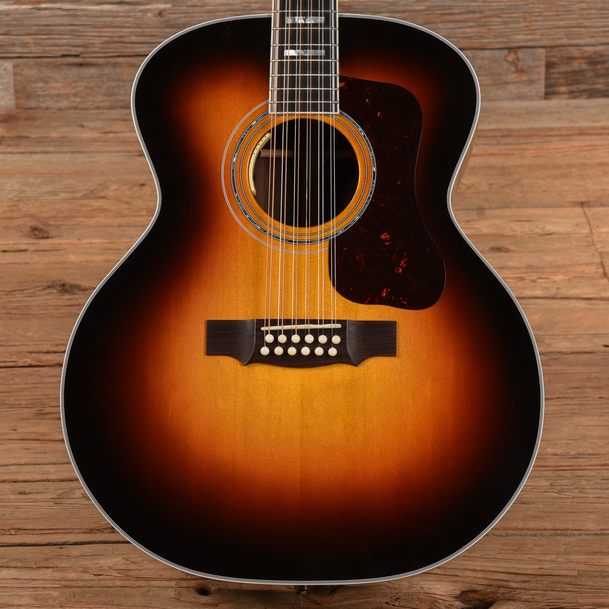 Guild USA F-512E Sunburst Acoustic Guitars / Jumbo