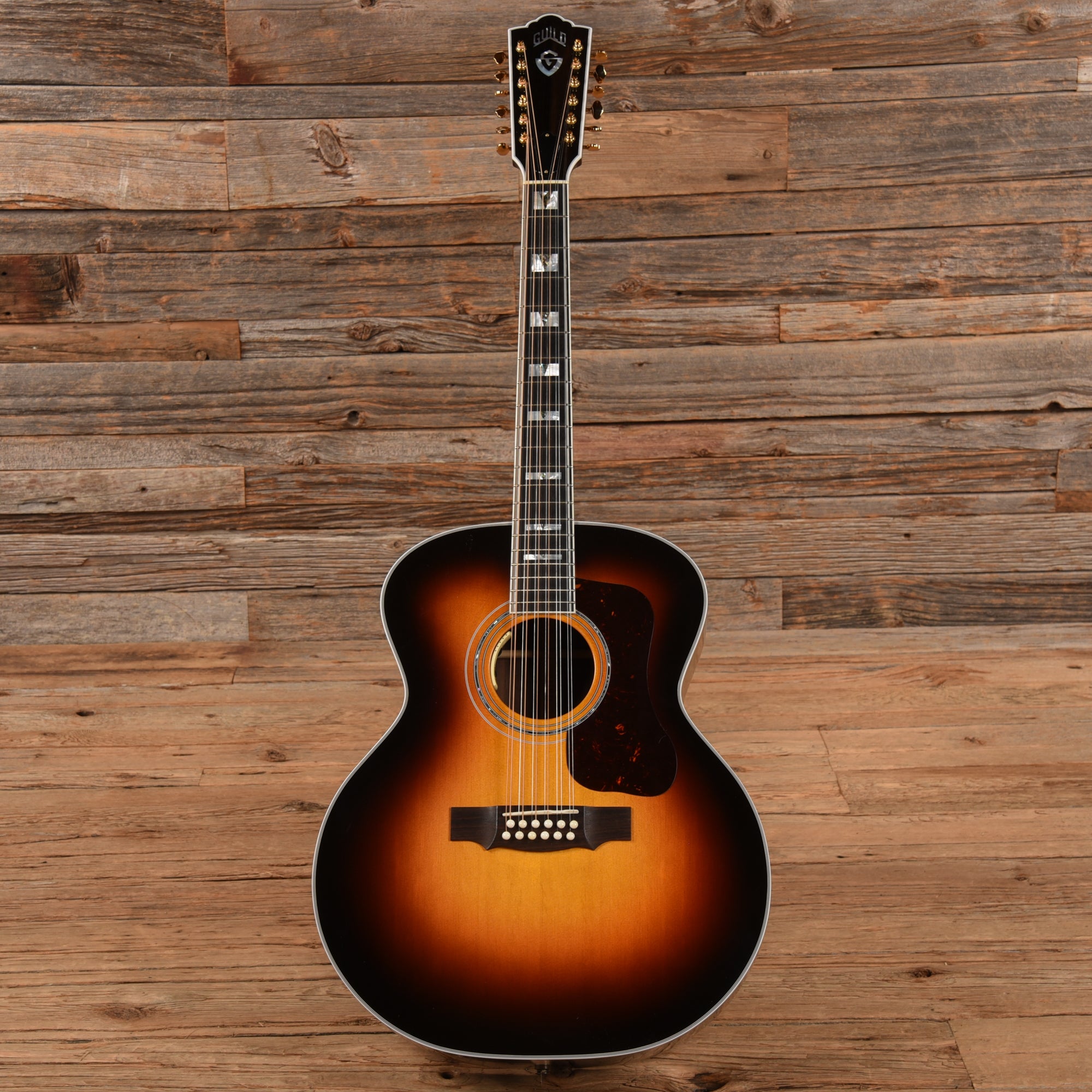 Guild USA F-512E Sunburst Acoustic Guitars / Jumbo