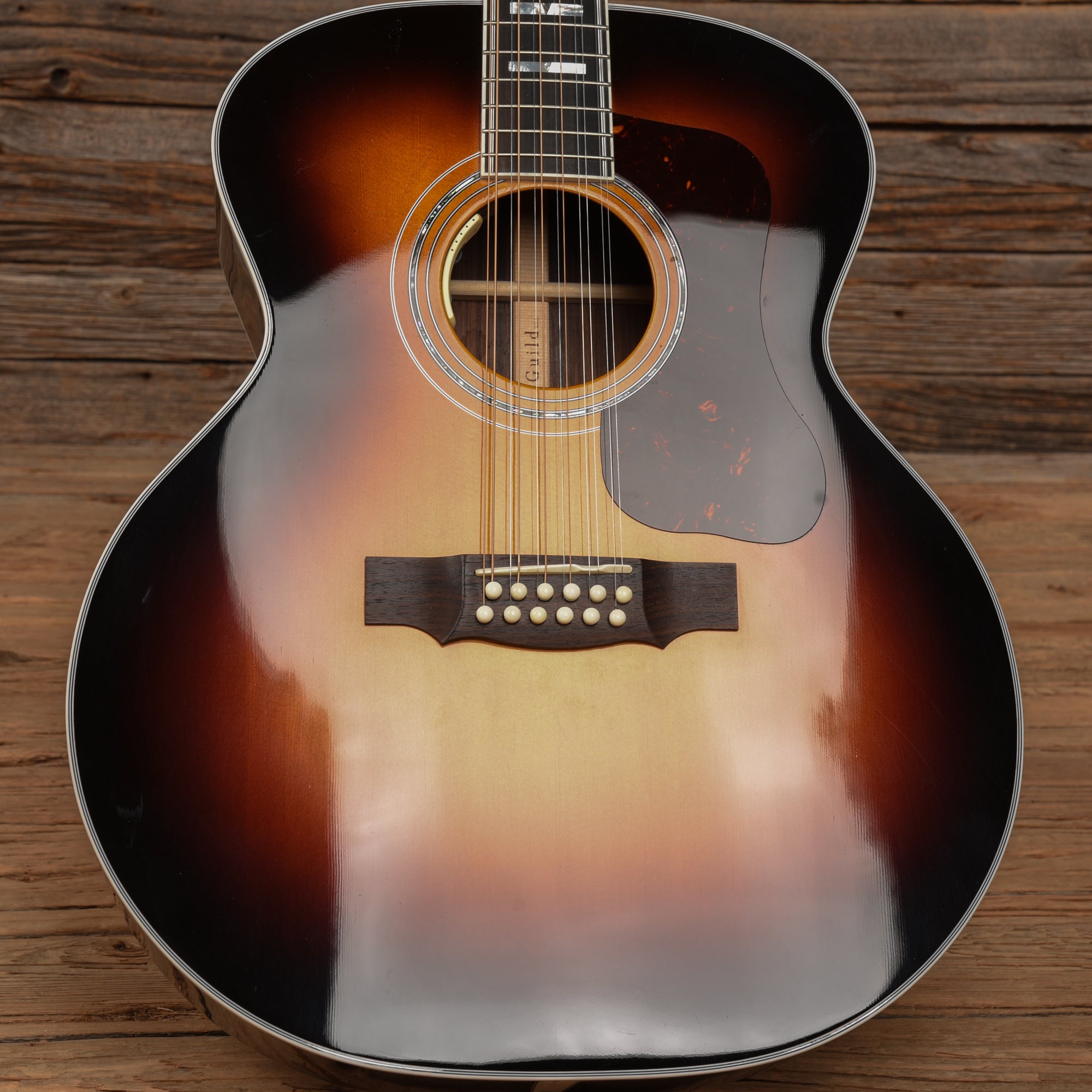 Guild USA F-512E Sunburst Acoustic Guitars / Jumbo