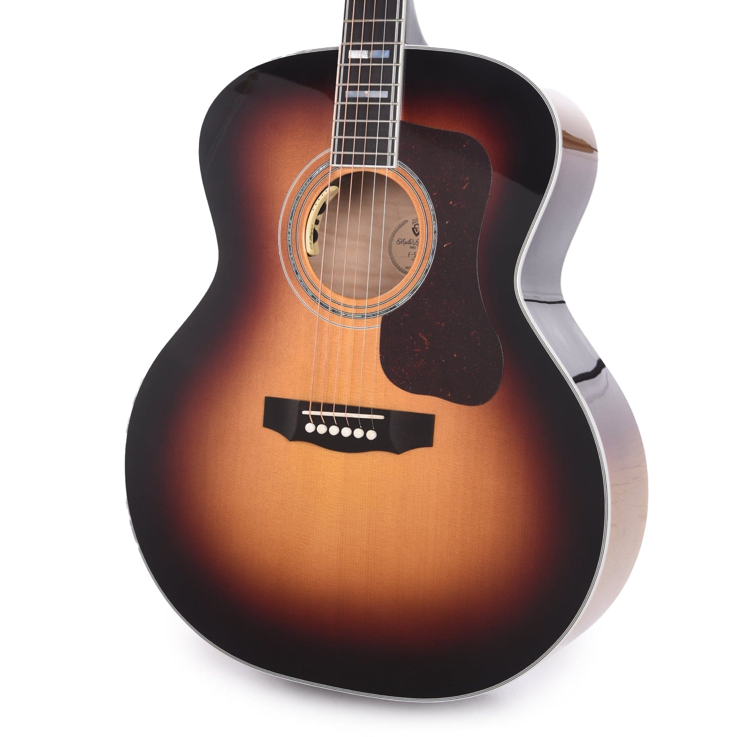 Guild USA F-55E Maple Jumbo Sitka/Archback Maple Antique Burst Acoustic Guitars / Jumbo