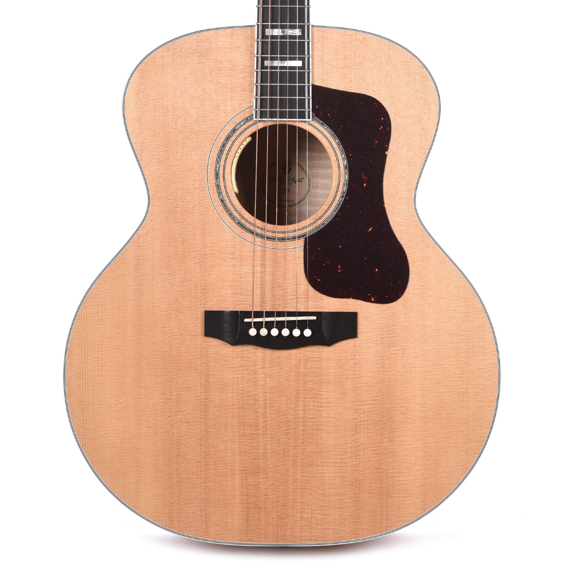 Guild USA F-55E Maple Jumbo Sitka/Archback Maple Natural Acoustic Guitars / Jumbo