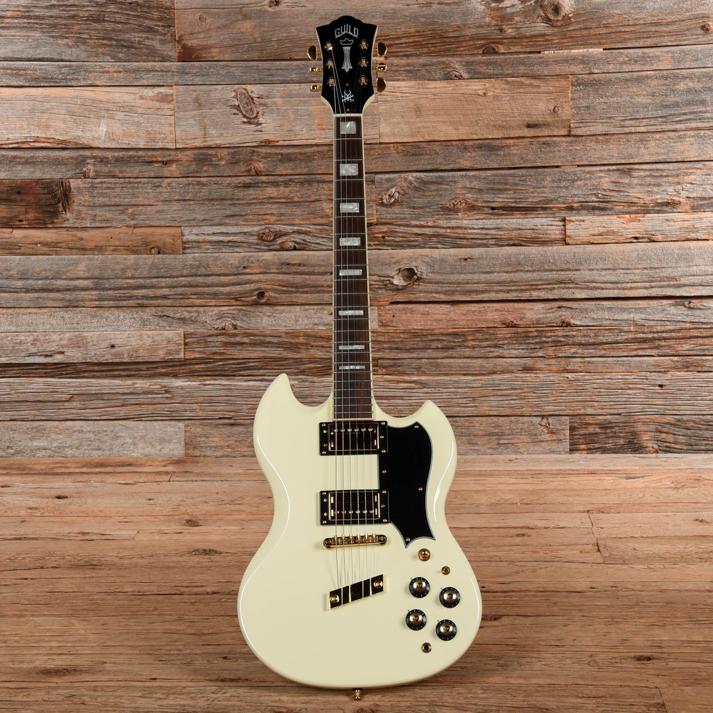 Guild Newark St. Collection Kim Thayil Signature Polara Vintage White 2023 Electric Guitars / Solid Body