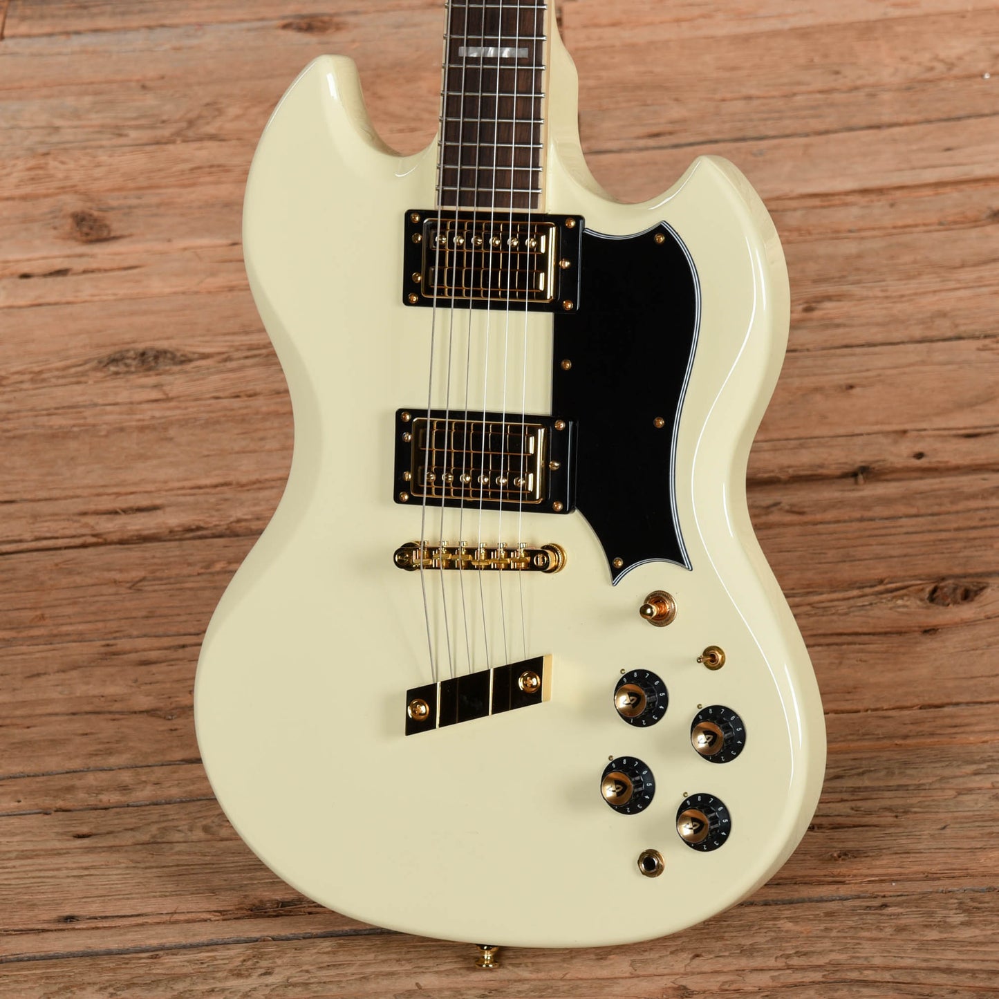 Guild Newark St. Collection Kim Thayil Signature Polara Vintage White 2023 Electric Guitars / Solid Body