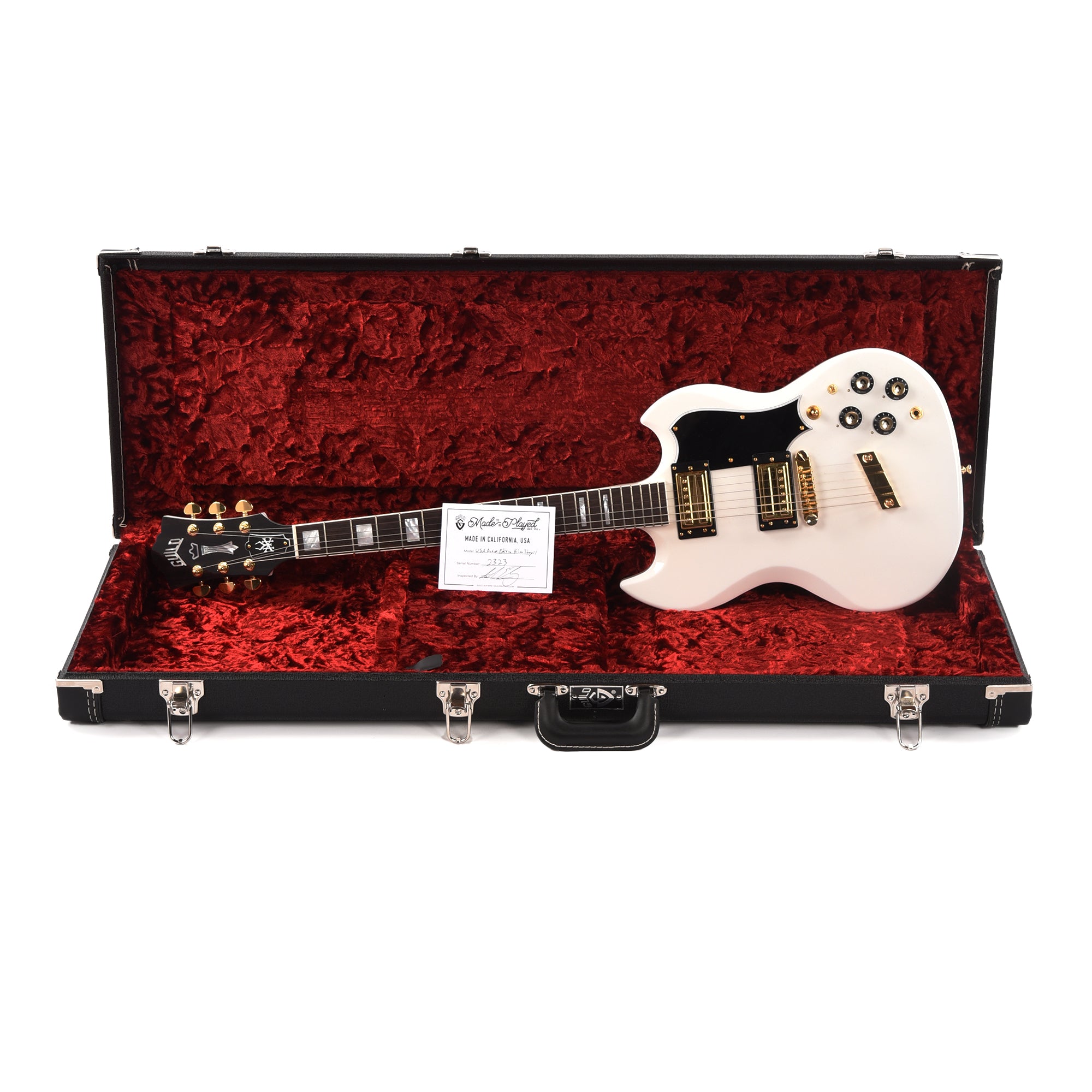 Guild USA Artist Edition S-100 Polara Kim Thayil White Electric Guitars / Solid Body