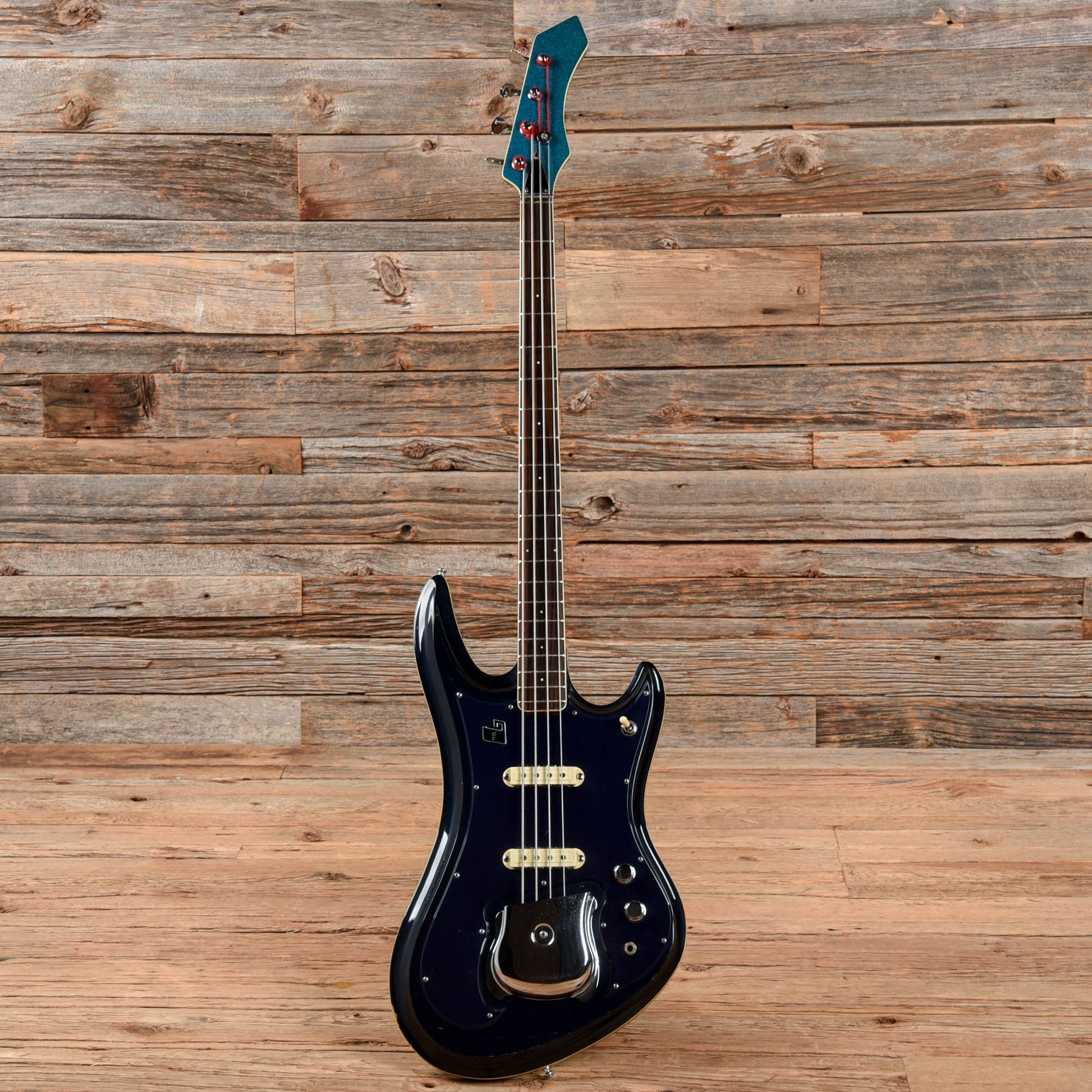 Guyatone EB-9 Sharp 5 Blue Sparkle 1970s Bass Guitars