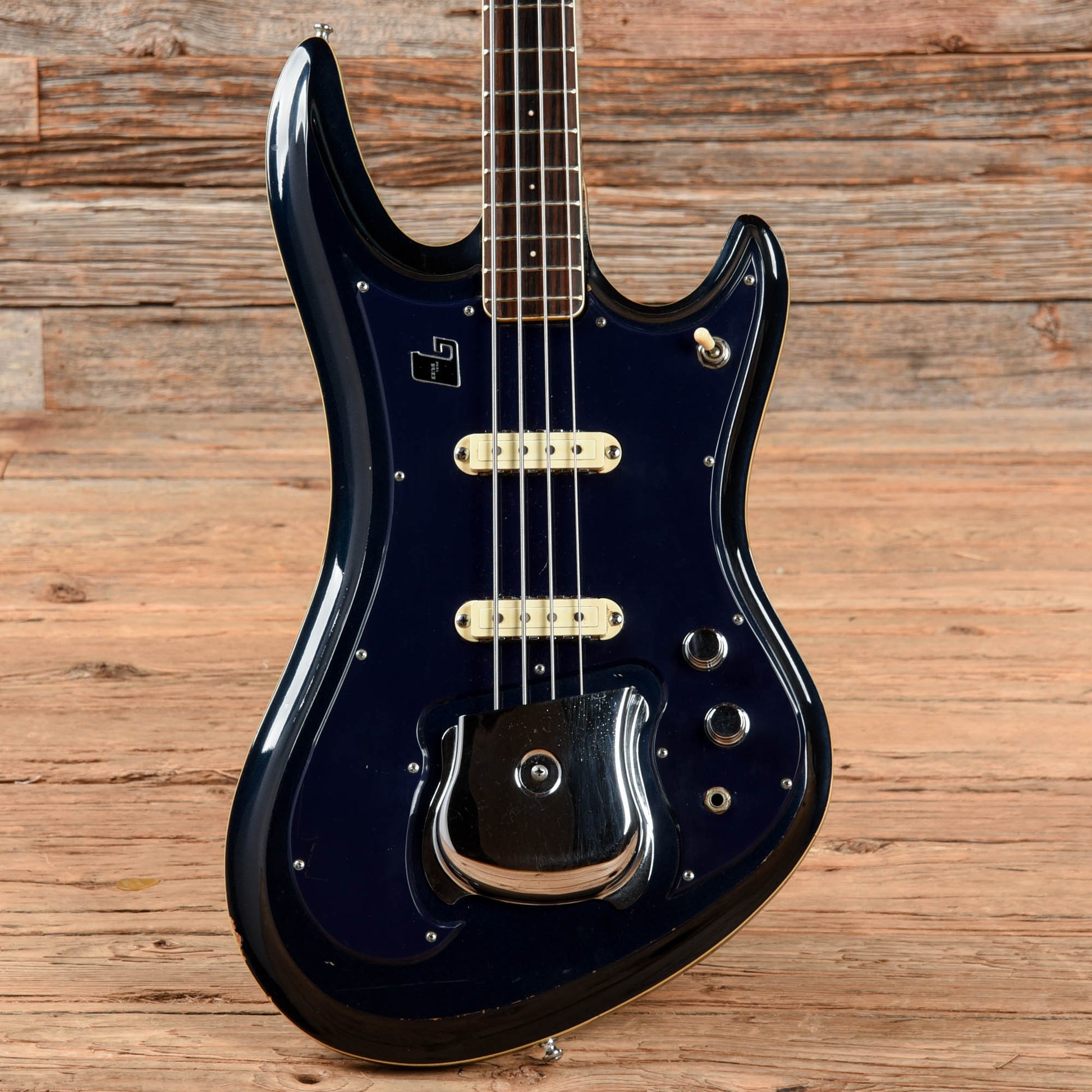 Guyatone EB-9 Sharp 5 Blue Sparkle 1970s Bass Guitars